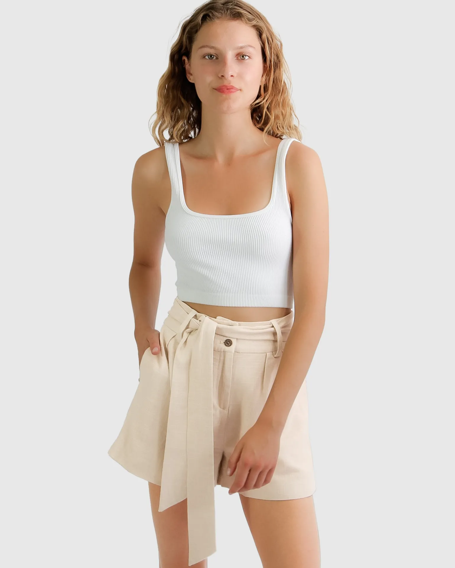 Belle & Bloom Pants>Limitless Belted Shorts -
