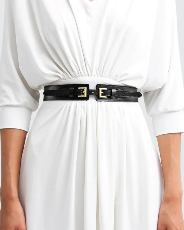 Belle & Bloom Belts>London Fog Leather Waist Belt -