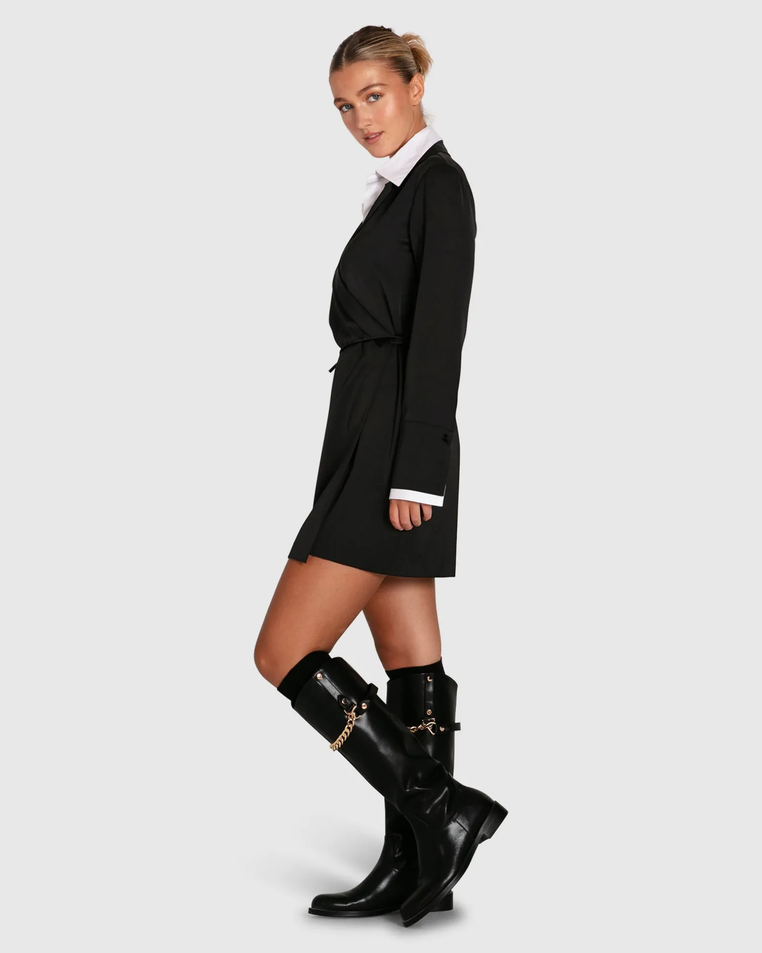 Belle & Bloom Mini Dresses | Mini Dresses>Make Me Feel Layered Shirt Dress -