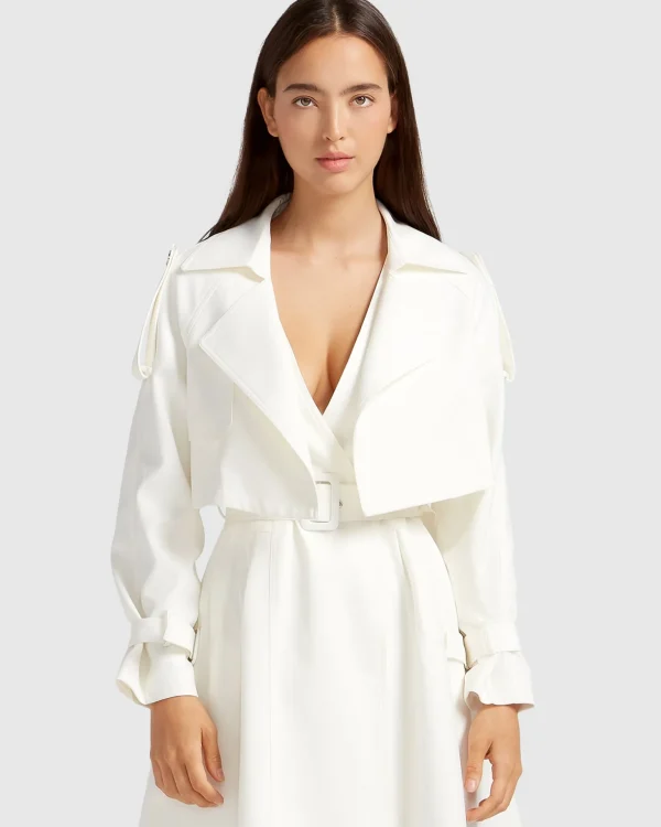 Belle & Bloom Trench Coats | Trench Coats>Manhattan Cropped Trench -