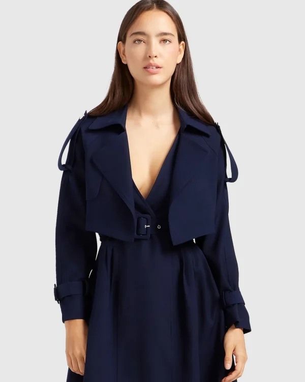 Belle & Bloom Trench Coats | Trench Coats>Manhattan Cropped Trench -