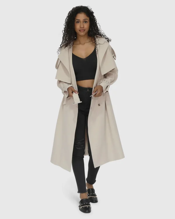 Belle & Bloom Trench Coats | Trench Coats>Manhattan Cropped Trench -