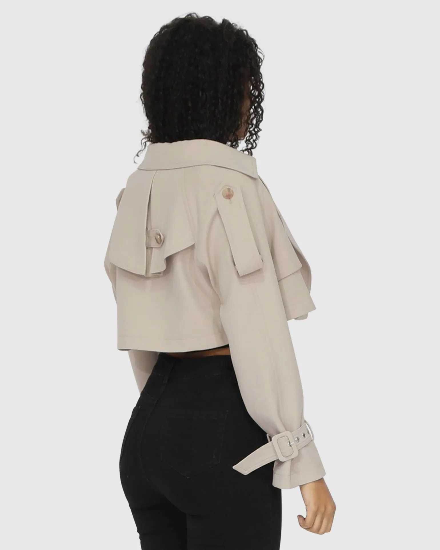 Belle & Bloom Trench Coats | Trench Coats>Manhattan Cropped Trench -