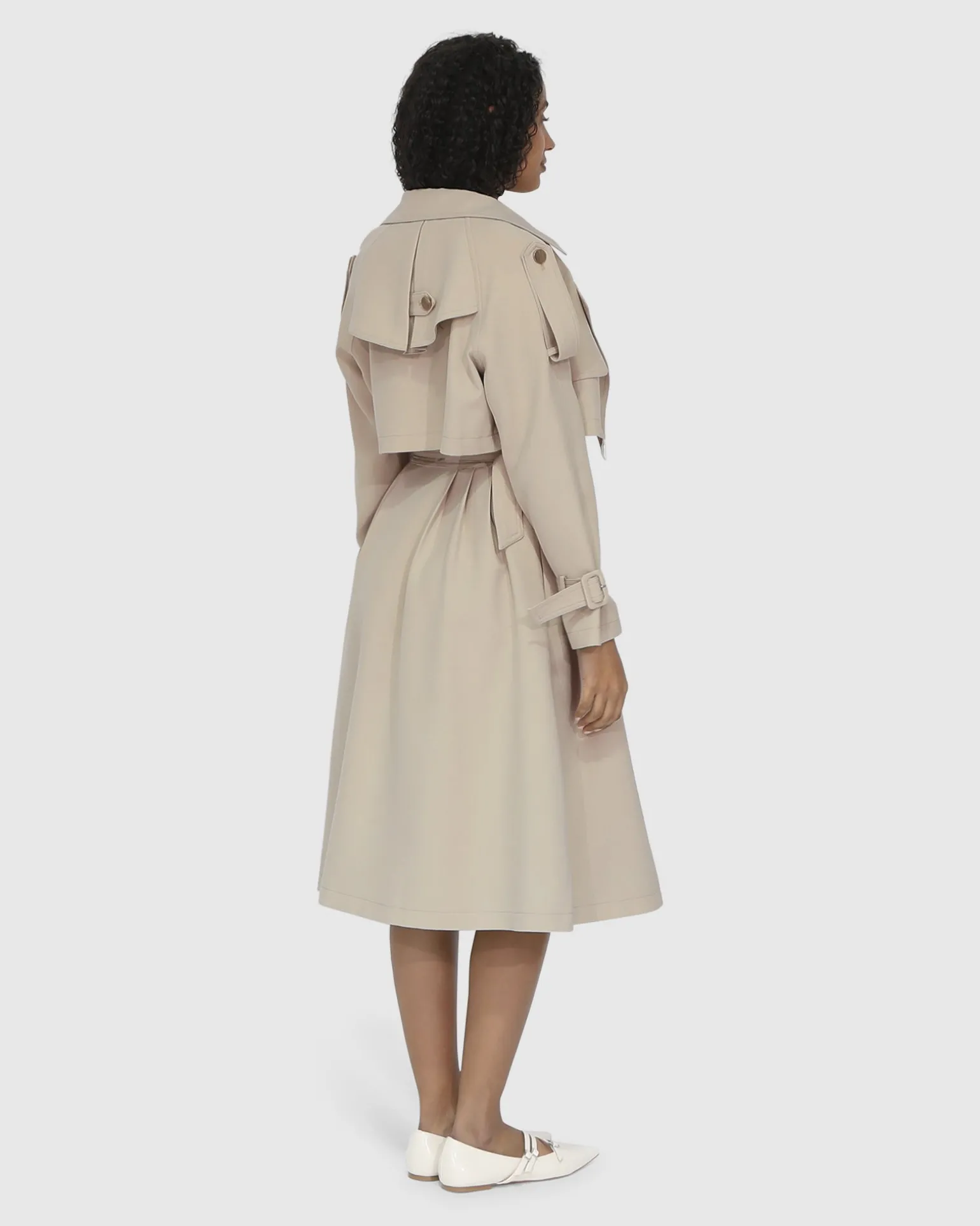 Belle & Bloom Trench Coats | Trench Coats>Manhattan Cropped Trench -