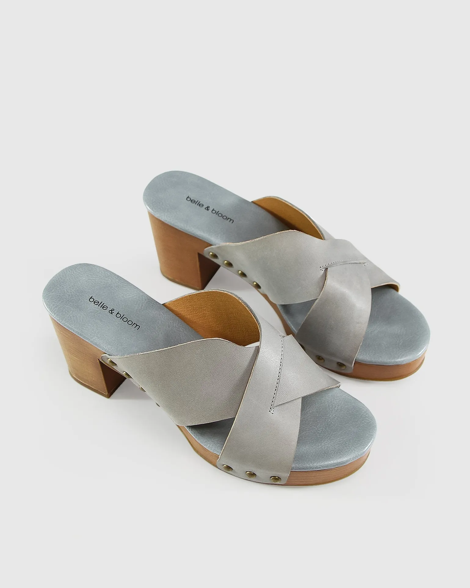 Belle & Bloom Heels>Midtown Clog Mule - Stonewash Blue