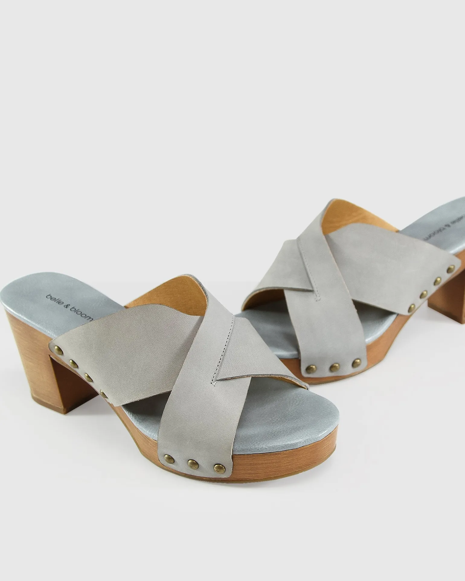 Belle & Bloom Heels>Midtown Clog Mule - Stonewash Blue
