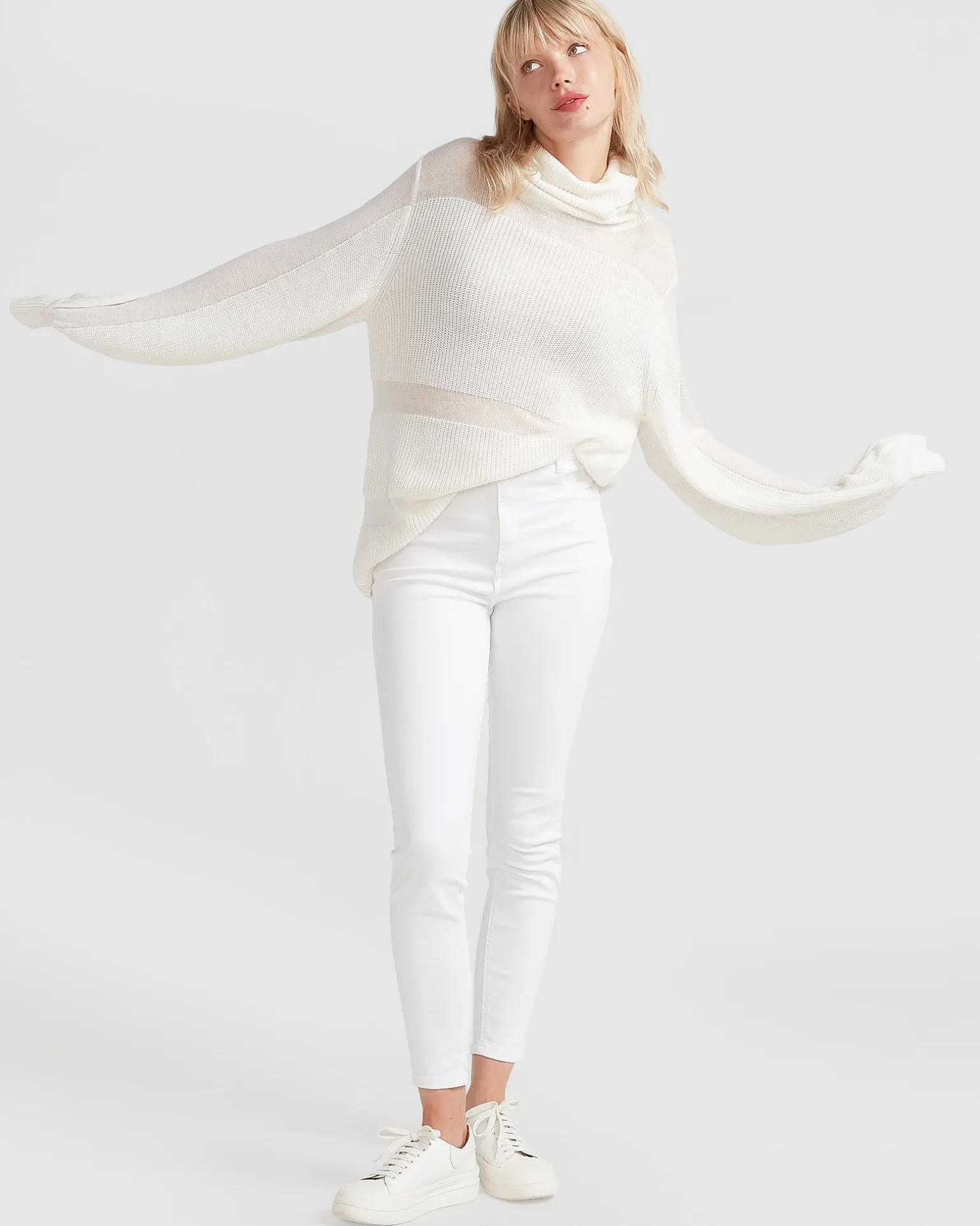 Belle & Bloom Sweaters | Sweaters>Nevermind Sheer Panelled Knit -