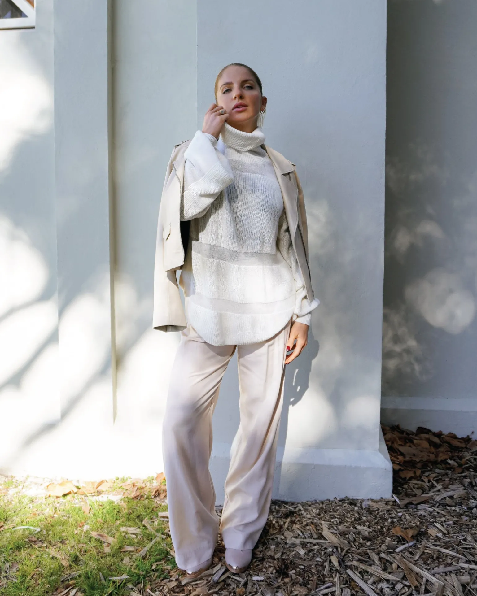 Belle & Bloom Sweaters | Sweaters>Nevermind Sheer Panelled Knit -