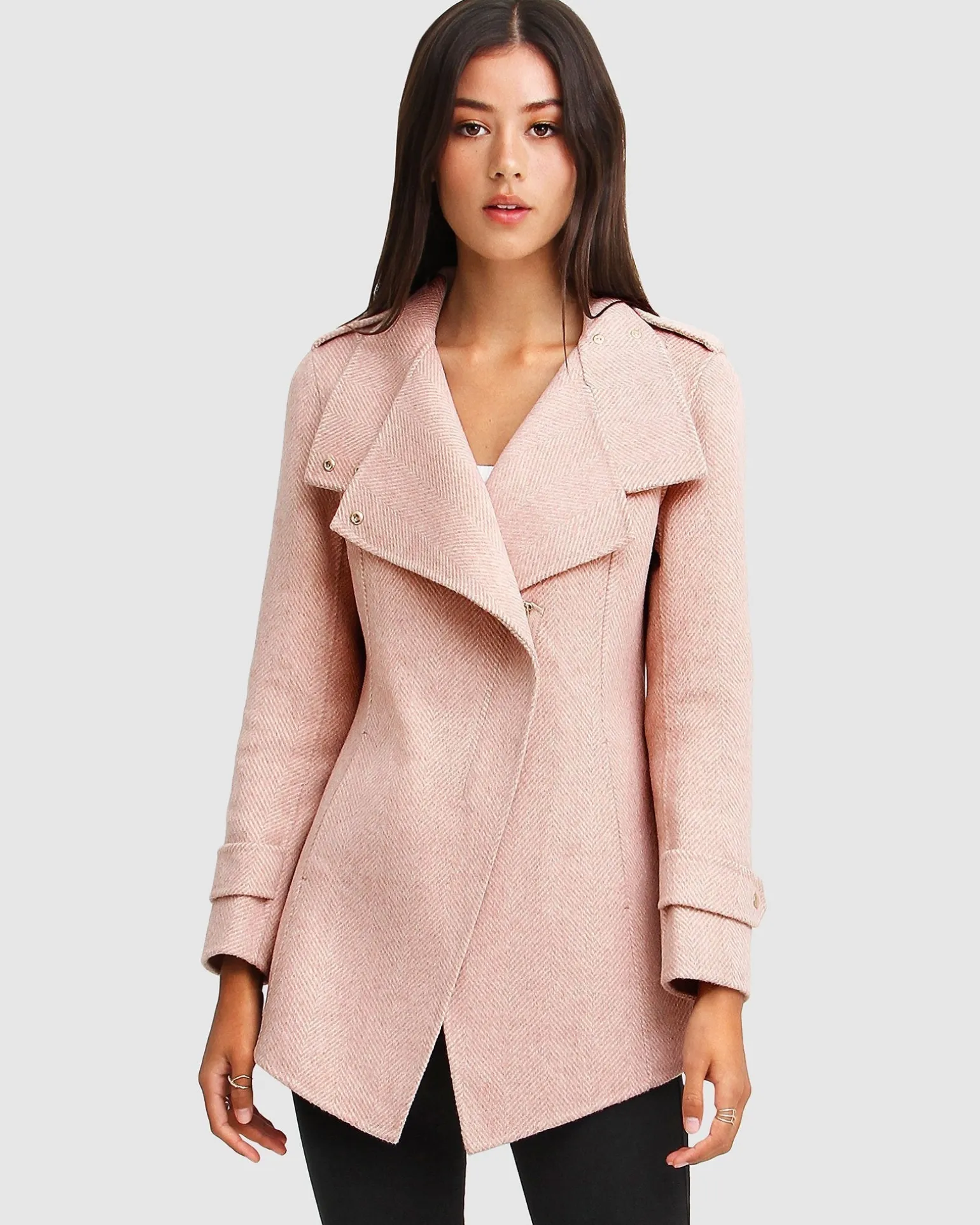 Belle & Bloom Wool Coats | Wool Coats>NEW FIT Bad Girl Wool Blend Moto Coat -