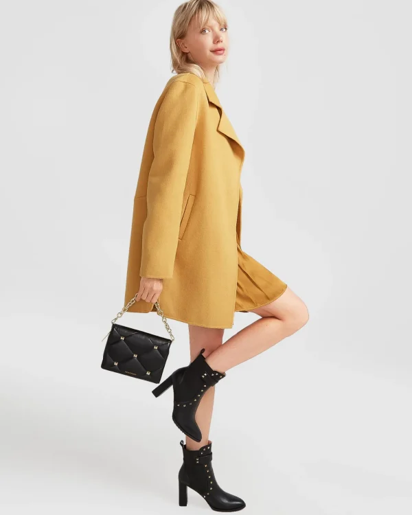 Belle & Bloom Wool Coats | Wool Coats>NEW FIT Ex-Boyfriend Wool Blend Oversized Jacket - Antique Gold