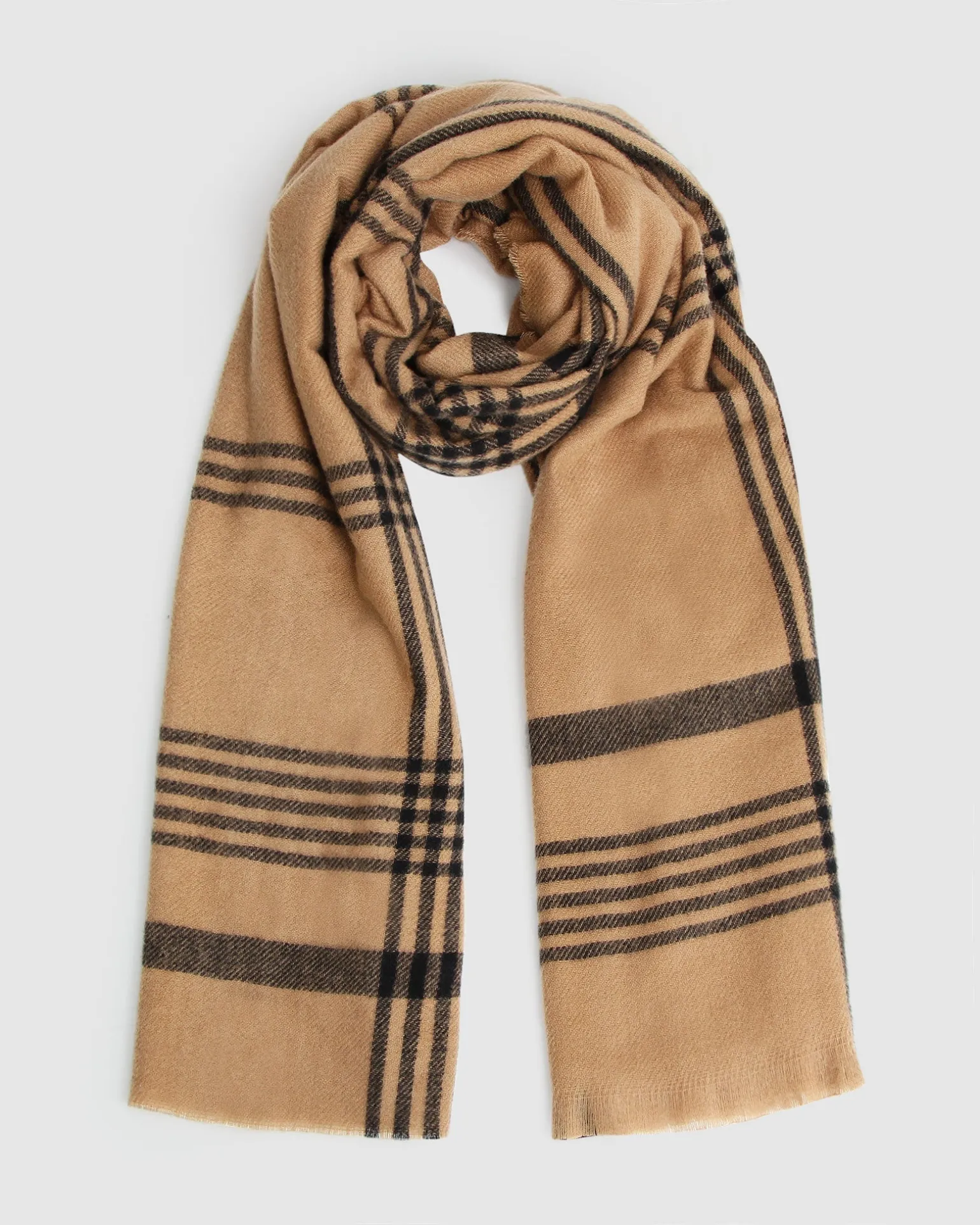 Belle & Bloom Scarves>Panorama Check Scarf -