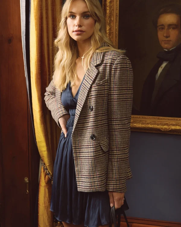 Belle & Bloom Blazers | Suits & Blazers>Piccadilly Wool Blend Plaid Blazer -