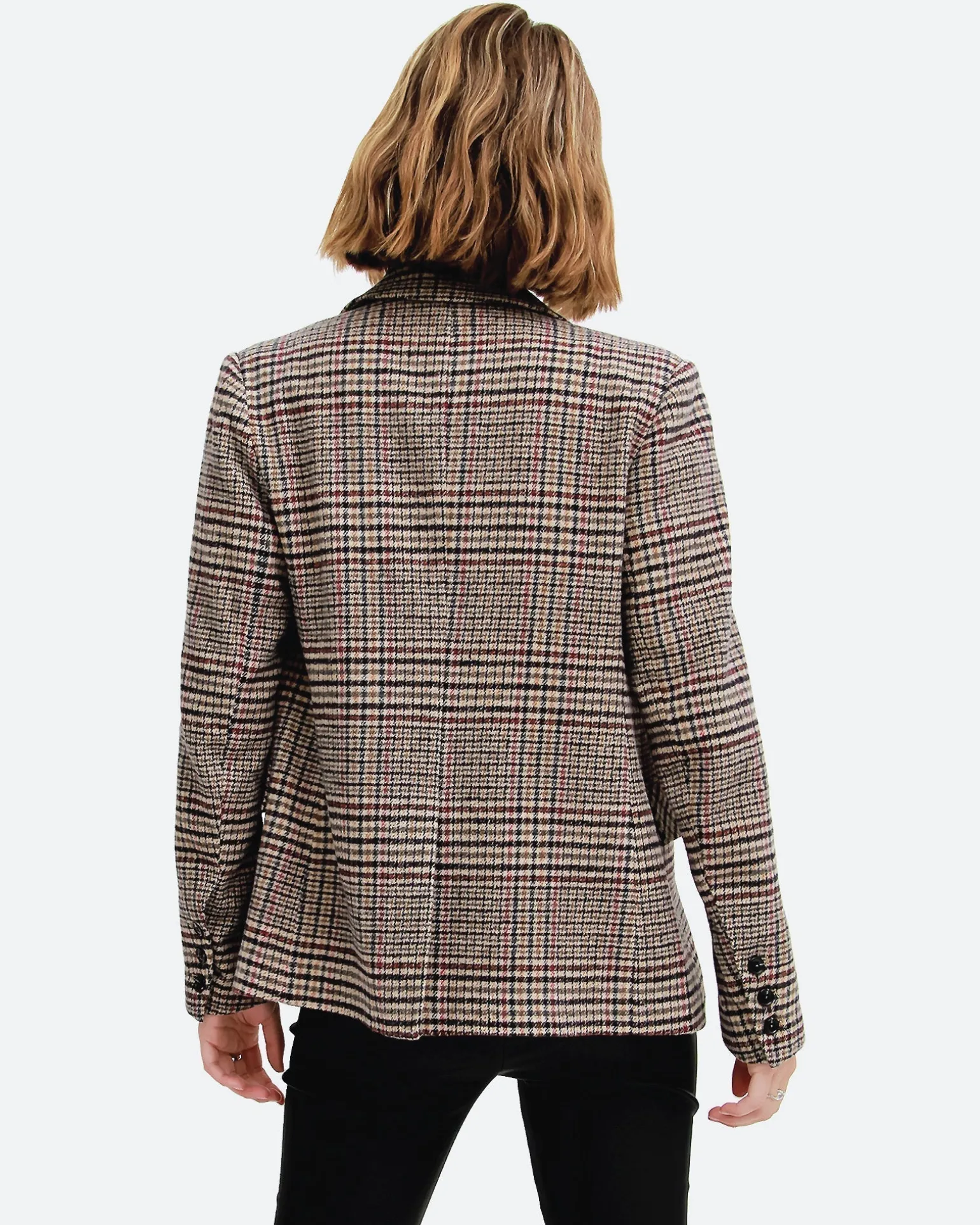 Belle & Bloom Blazers | Suits & Blazers>Piccadilly Wool Blend Plaid Blazer -
