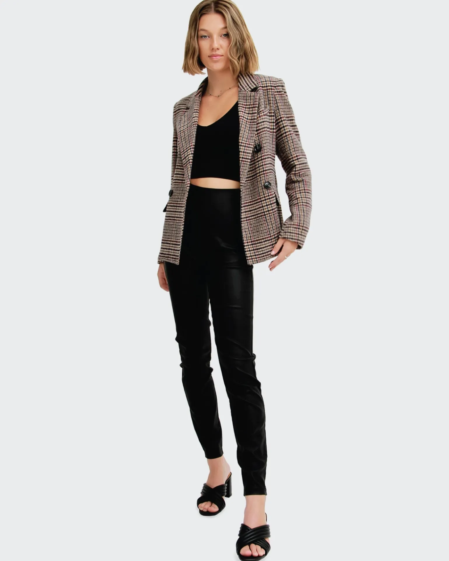 Belle & Bloom Blazers | Suits & Blazers>Piccadilly Wool Blend Plaid Blazer -