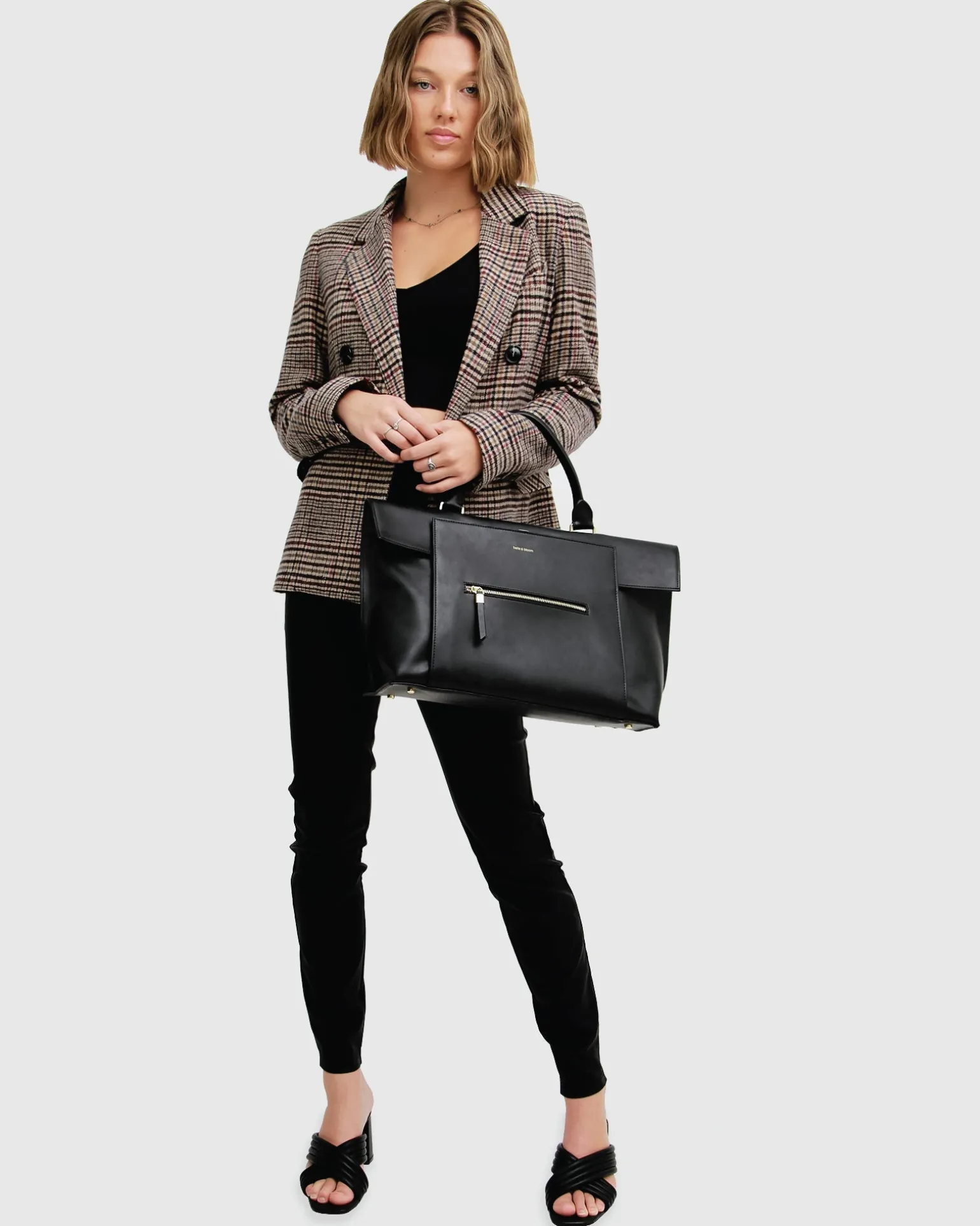Belle & Bloom Blazers | Suits & Blazers>Piccadilly Wool Blend Plaid Blazer -