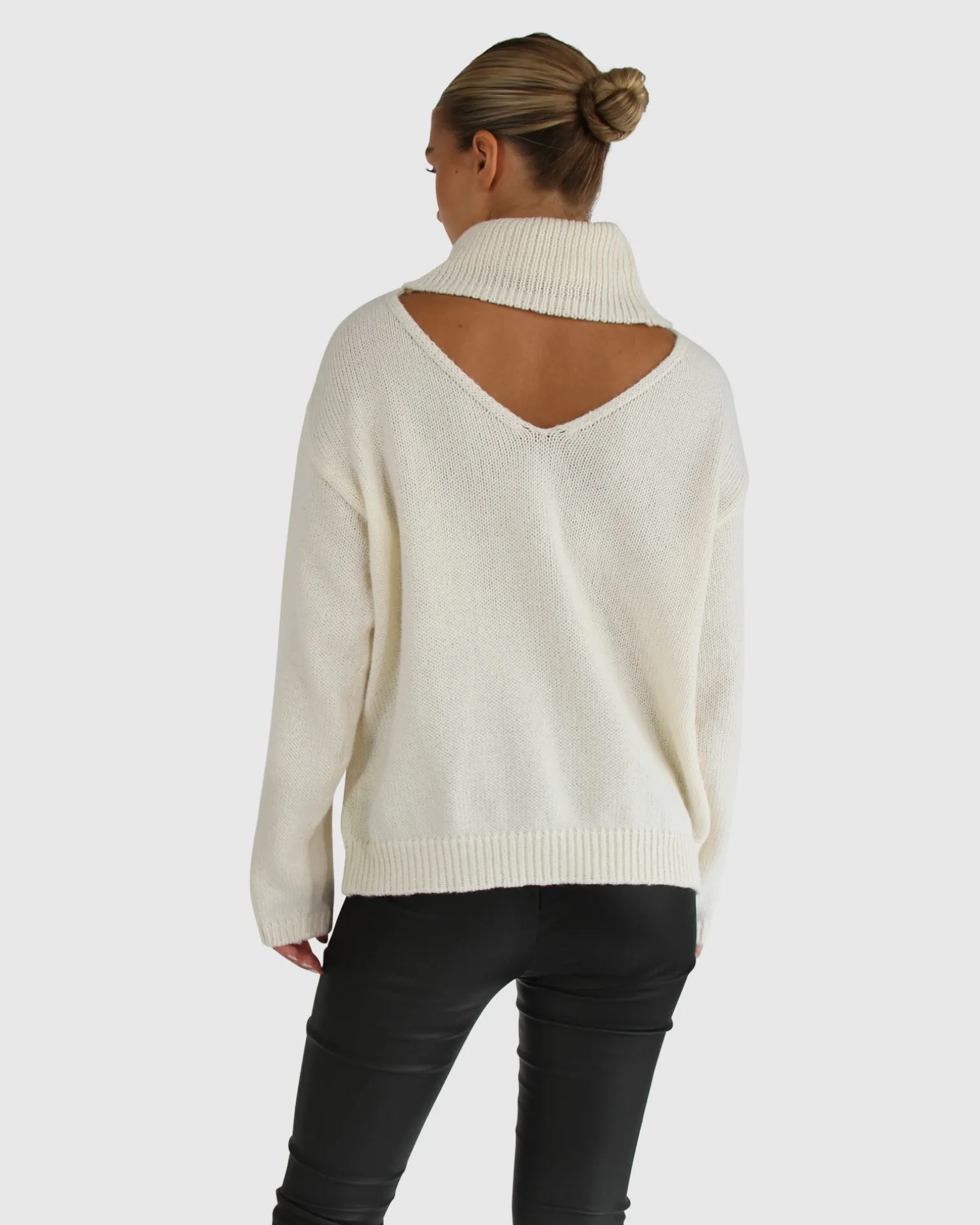 Belle & Bloom Sweaters | Sweaters>Right Here Waiting Open Back Knit -