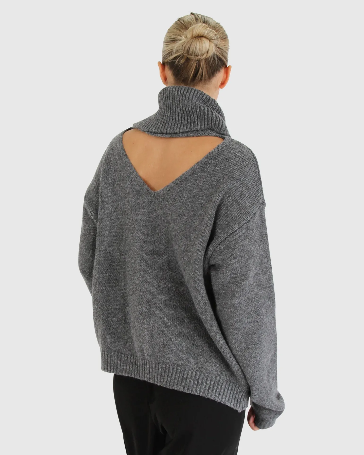 Belle & Bloom Sweaters | Sweaters>Right Here Waiting Open Back Knit -