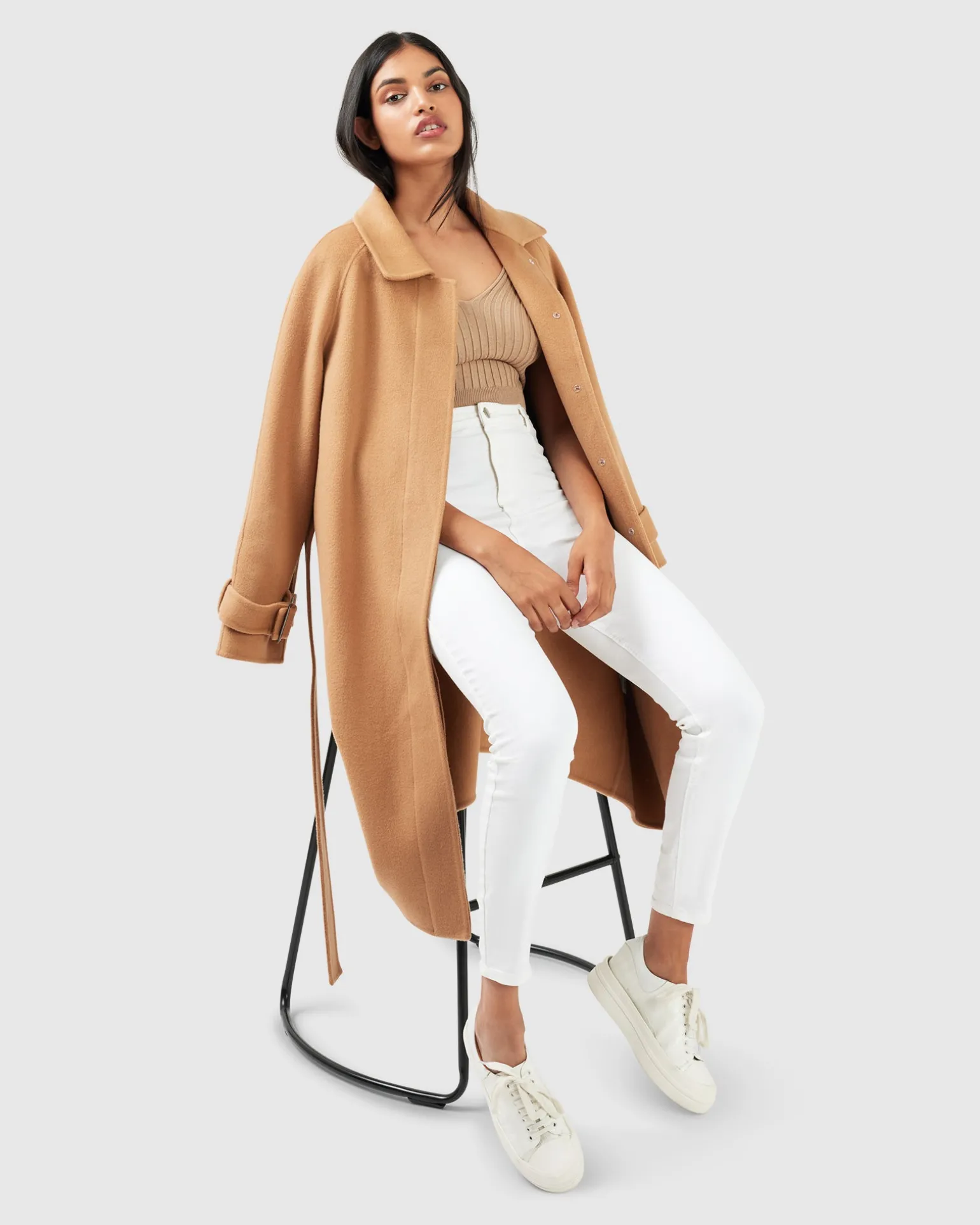 Belle & Bloom Belted Coats | Wool Coats>Shore To Shore Belted Wool Coat -