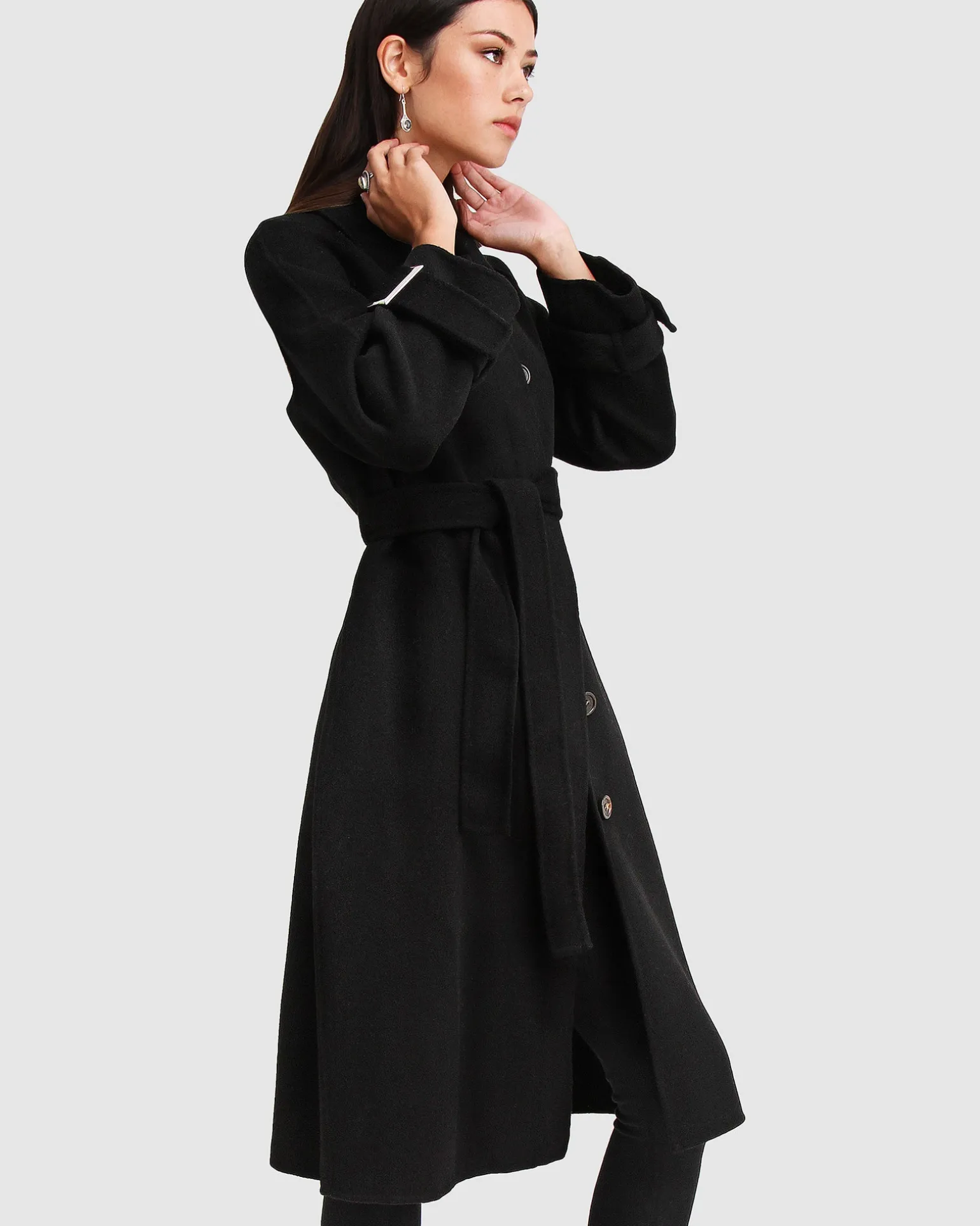Belle & Bloom Belted Coats | Wool Coats>Shore To Shore Belted Wool Coat -