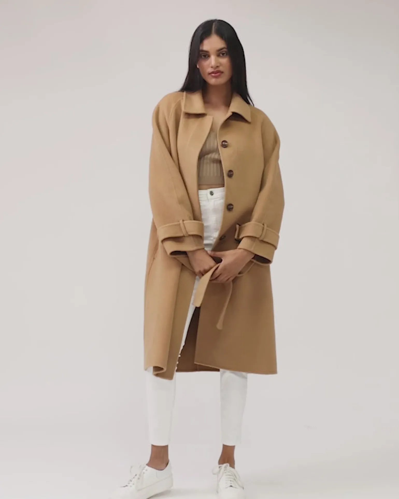 Belle & Bloom Belted Coats | Wool Coats>Shore To Shore Belted Wool Coat -
