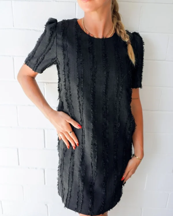 Belle & Bloom Mini Dresses | Mini Dresses>Star Child Textured Mini Dress -