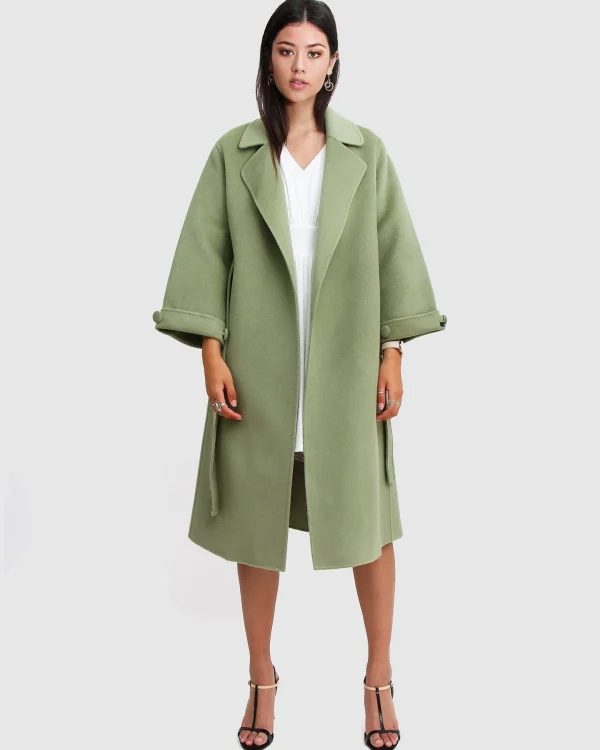 Belle & Bloom Belted Coats | Wool Coats>Stay Wild Oversized Wool Coat -