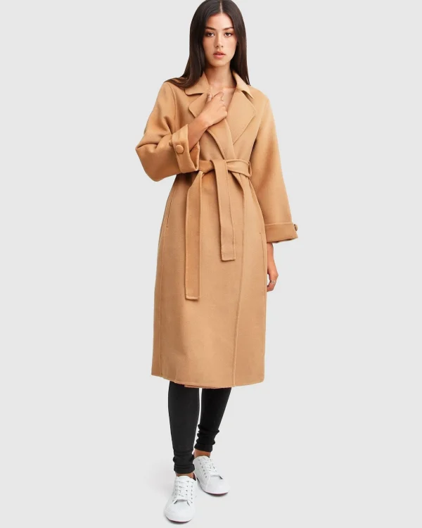 Belle & Bloom Belted Coats | Wool Coats>Stay Wild Oversized Wool Coat -