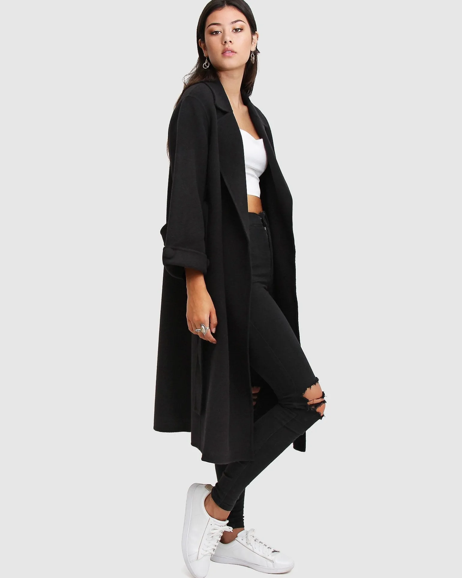 Belle & Bloom Belted Coats | Wool Coats>Stay Wild Oversized Wool Coat -