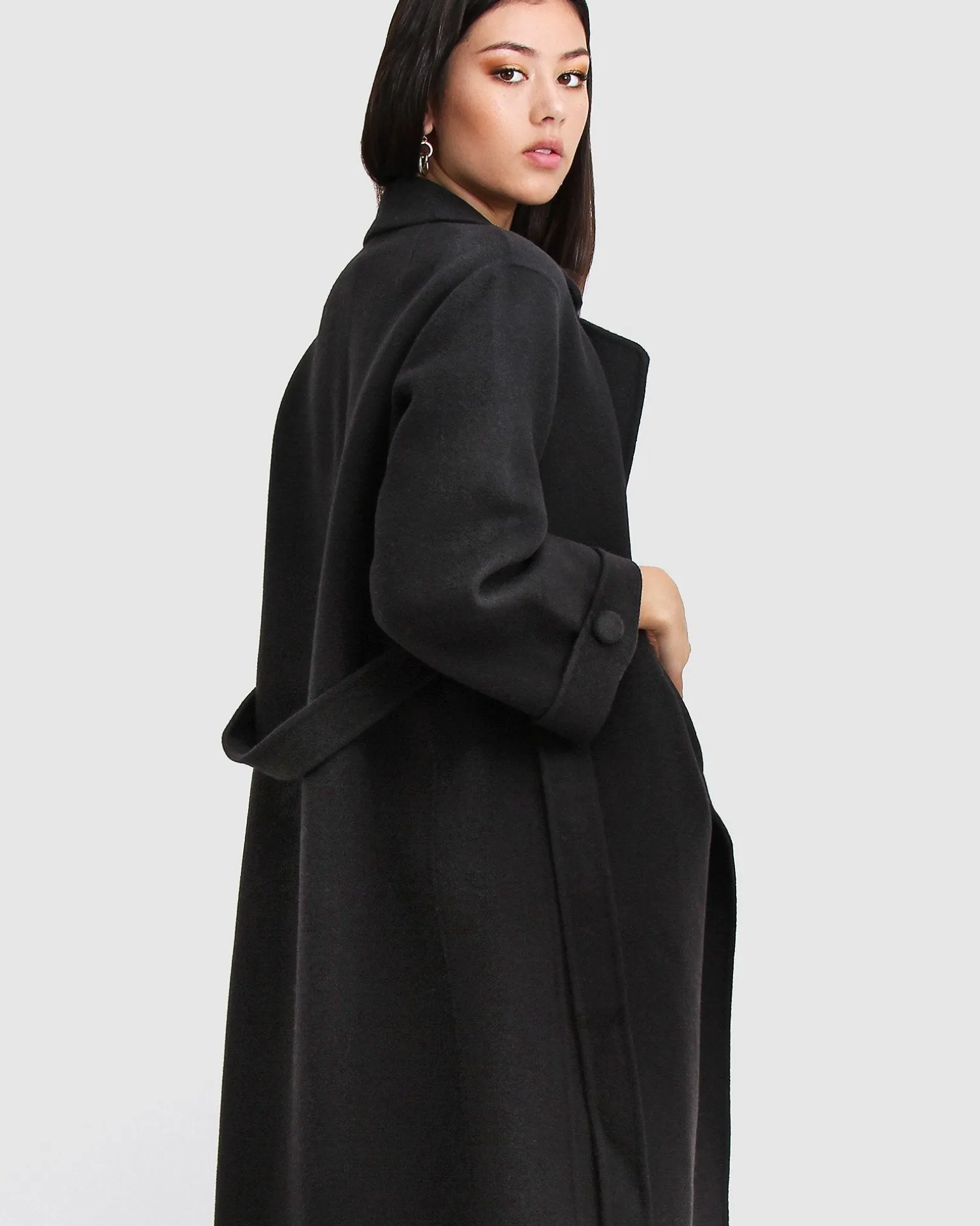 Belle & Bloom Belted Coats | Wool Coats>Stay Wild Oversized Wool Coat -