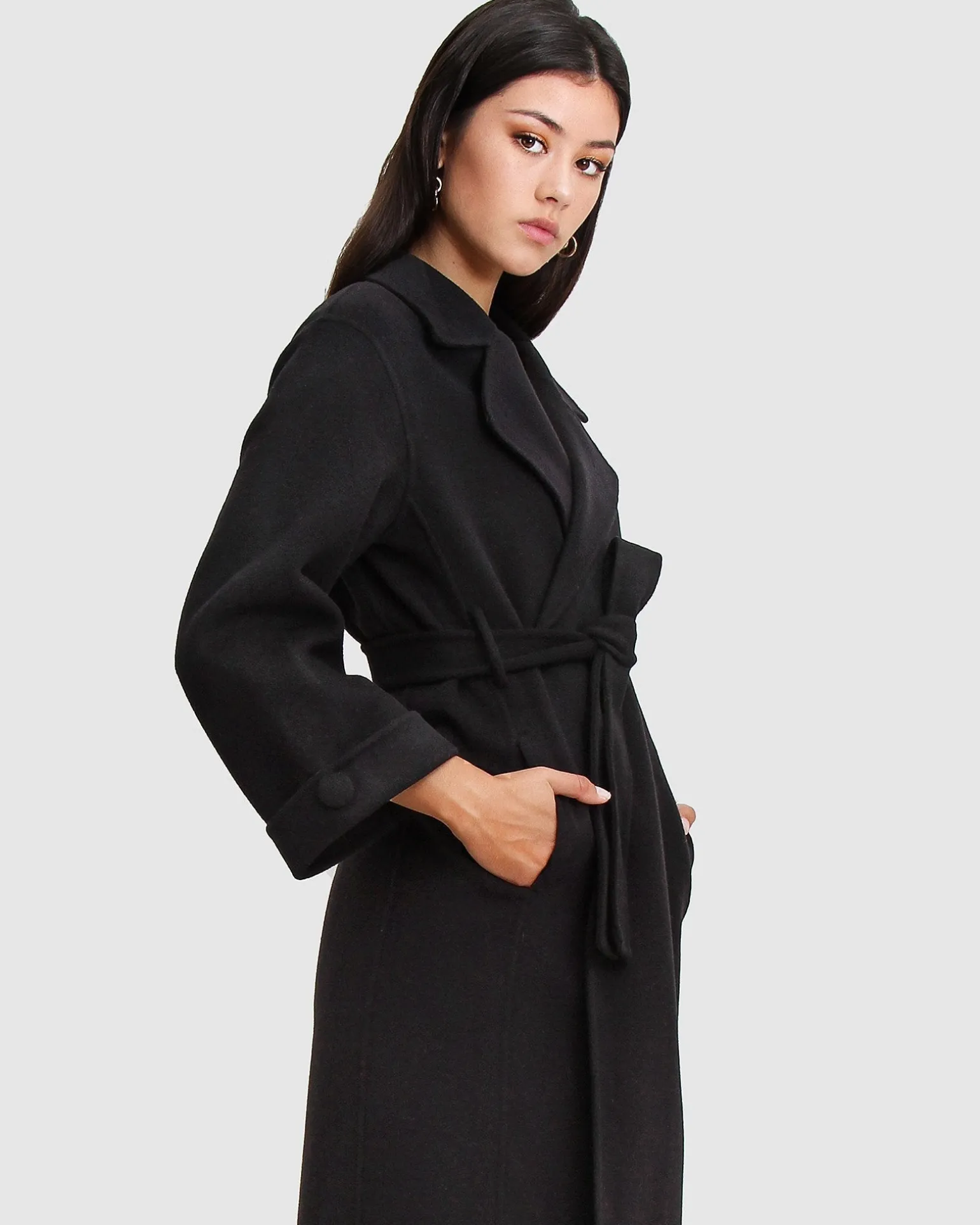Belle & Bloom Belted Coats | Wool Coats>Stay Wild Oversized Wool Coat -