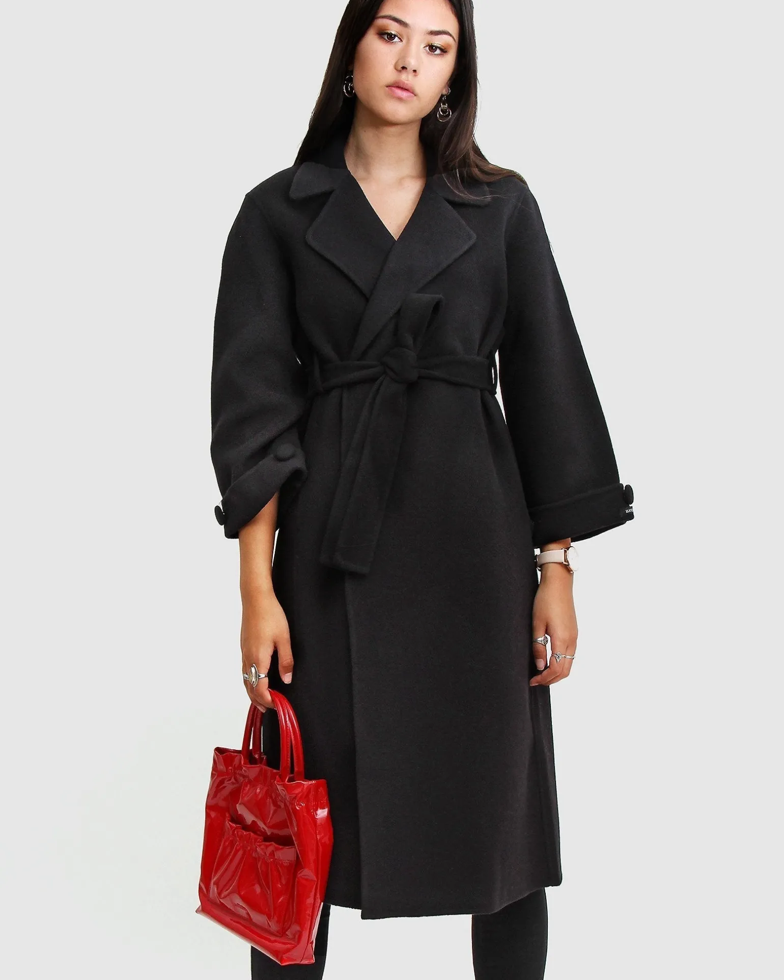 Belle & Bloom Belted Coats | Wool Coats>Stay Wild Oversized Wool Coat -