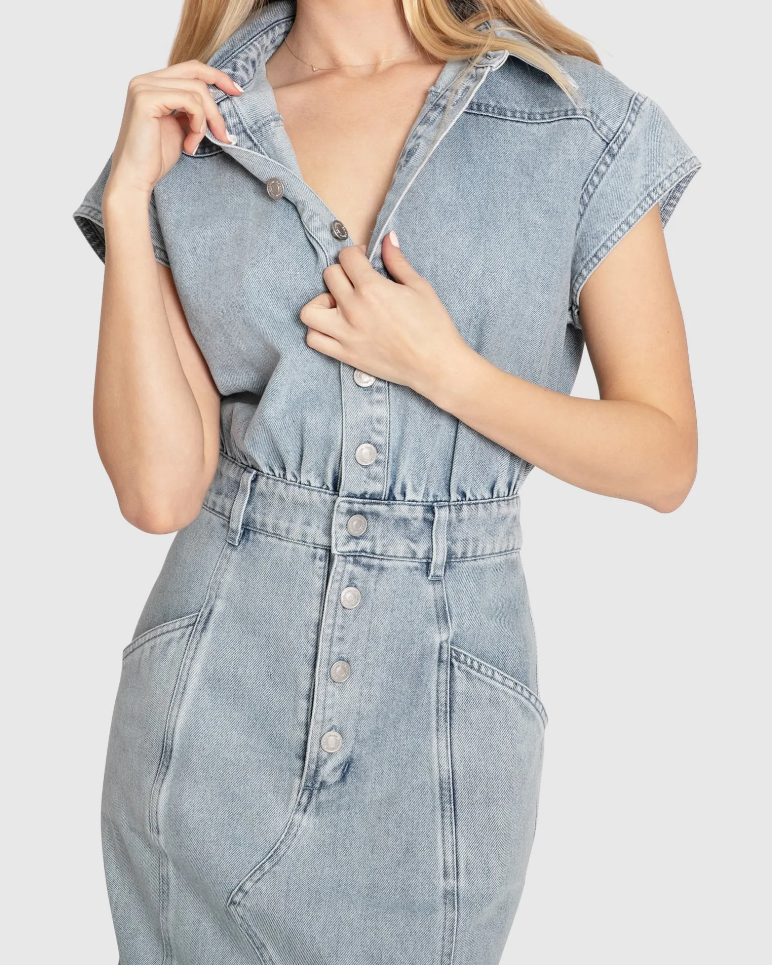 Belle & Bloom Midi Dresses | Midi Dresses>Sundown Denim Midi Shirt Dress