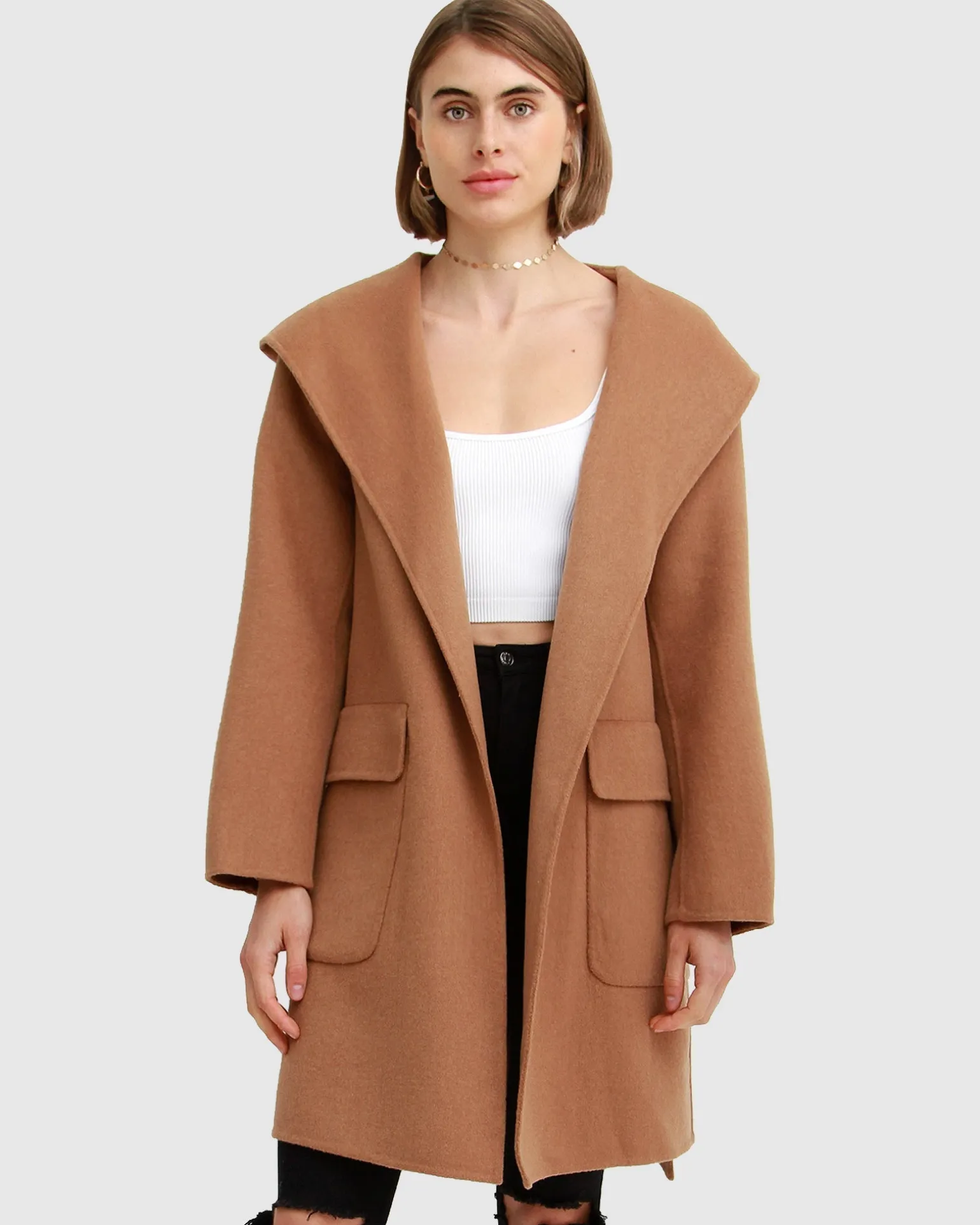 Belle & Bloom Belted Coats | Wool Coats>Sweet Escape Robe Coat -