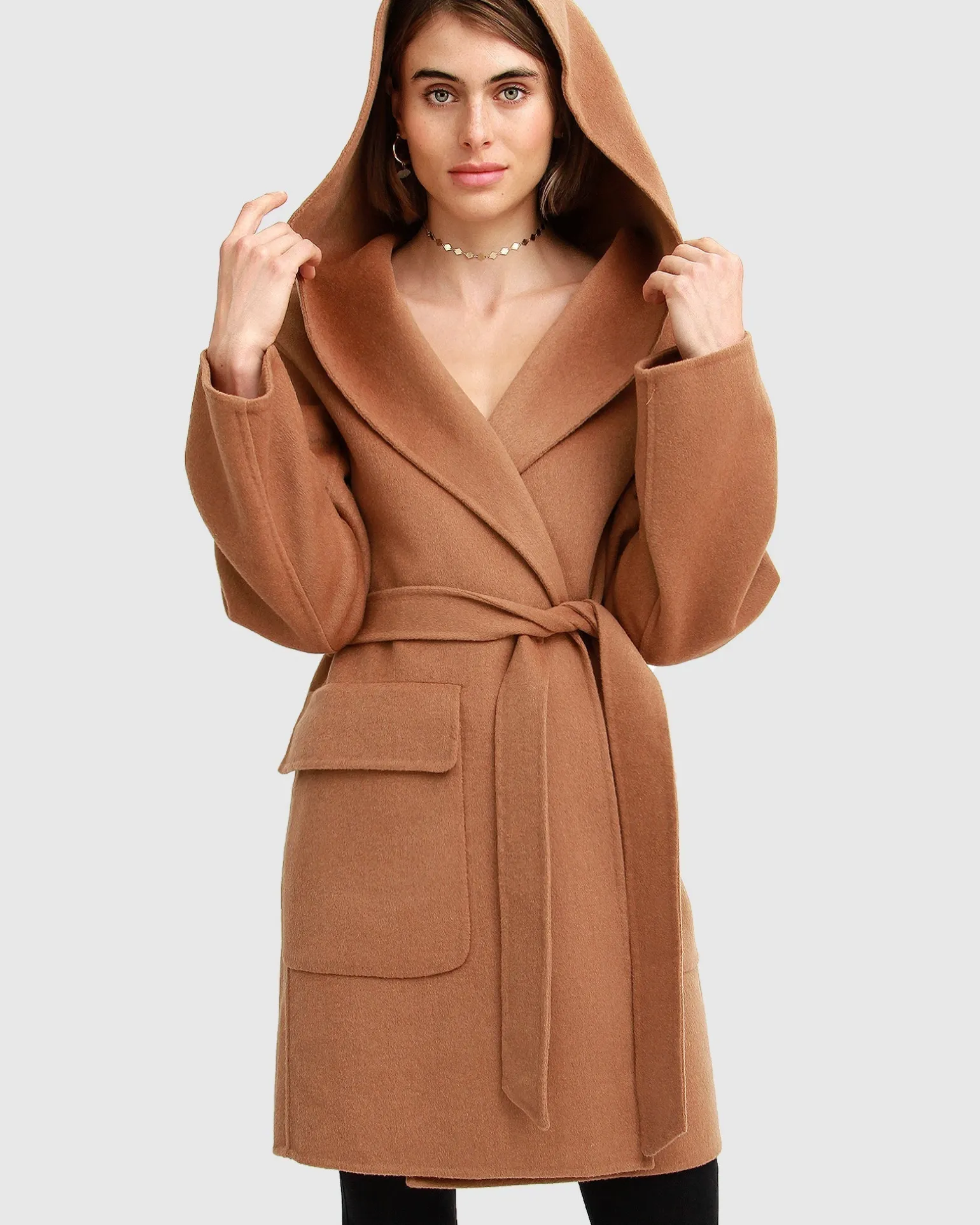 Belle & Bloom Belted Coats | Wool Coats>Sweet Escape Robe Coat -
