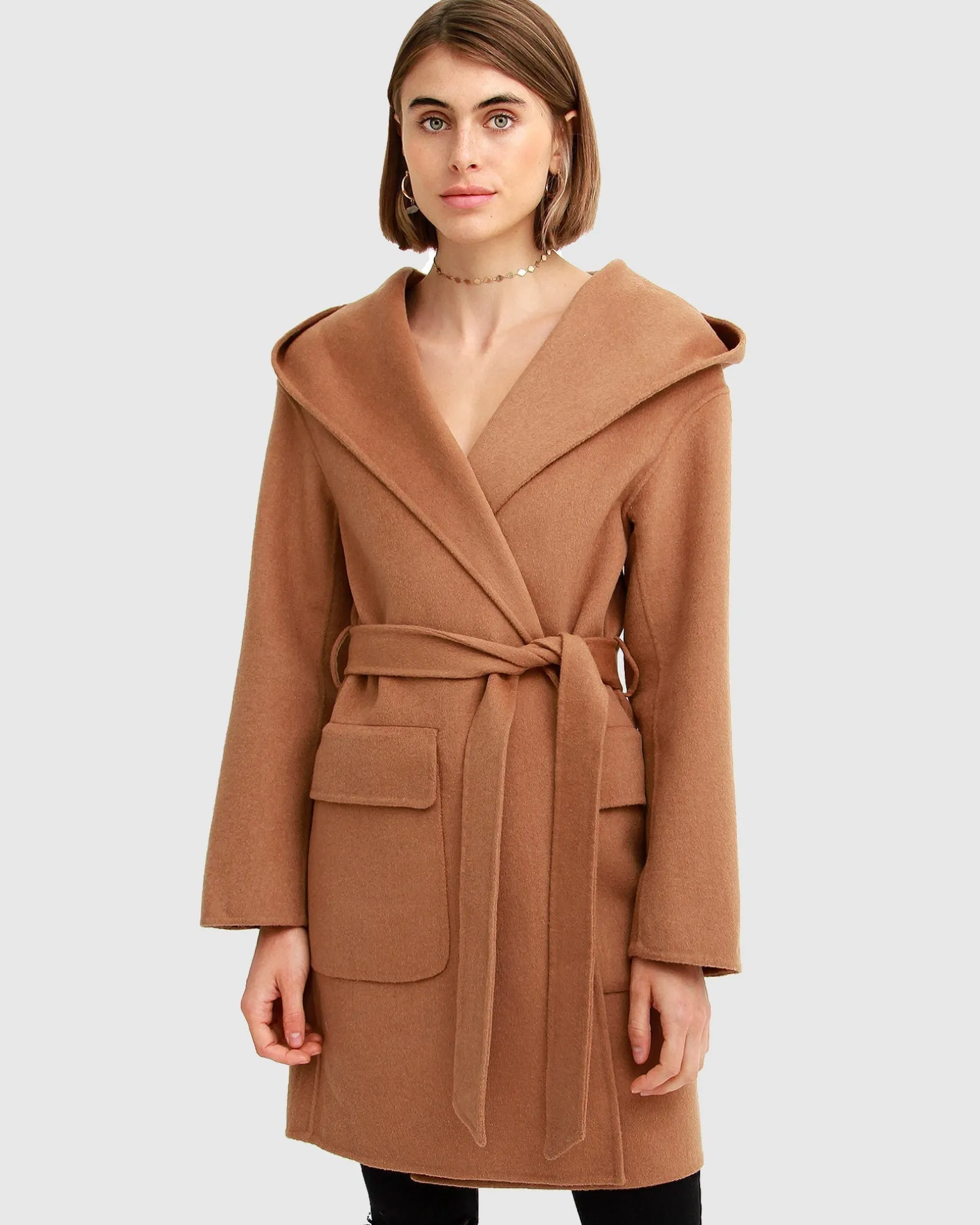 Belle & Bloom Belted Coats | Wool Coats>Sweet Escape Robe Coat -