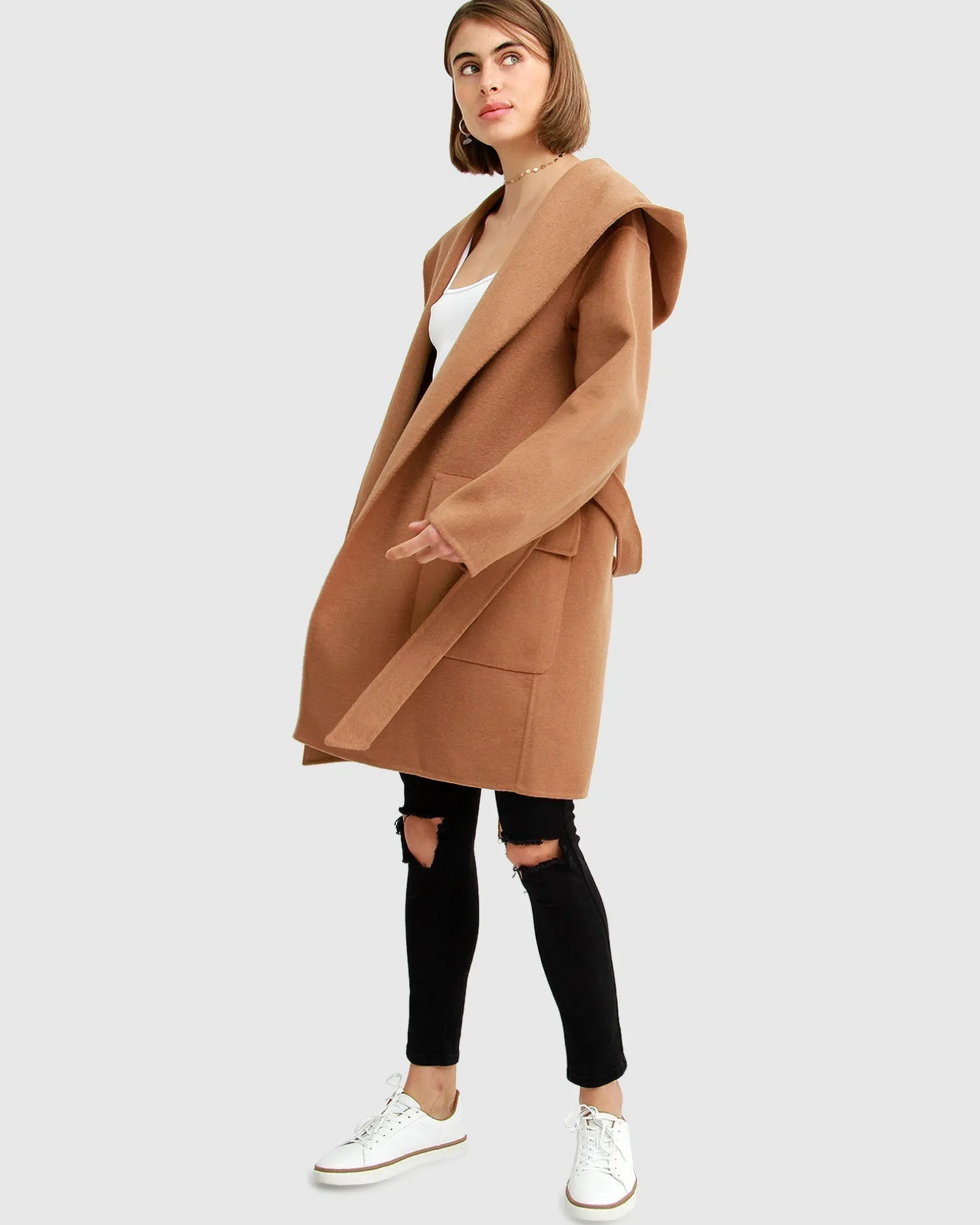Belle & Bloom Belted Coats | Wool Coats>Sweet Escape Robe Coat -