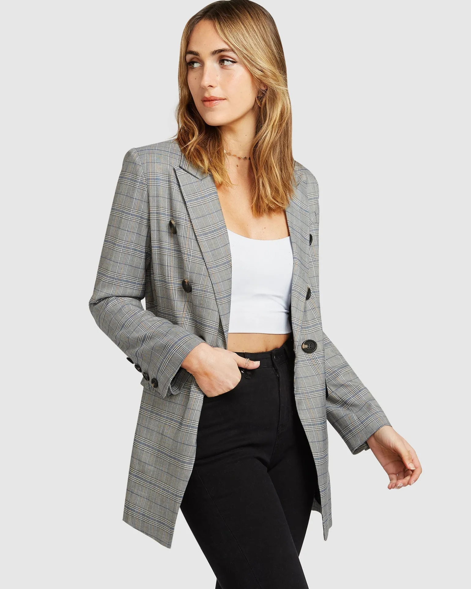 Belle & Bloom Blazers | Suits & Blazers>Too Cool For Work Plaid Blazer -