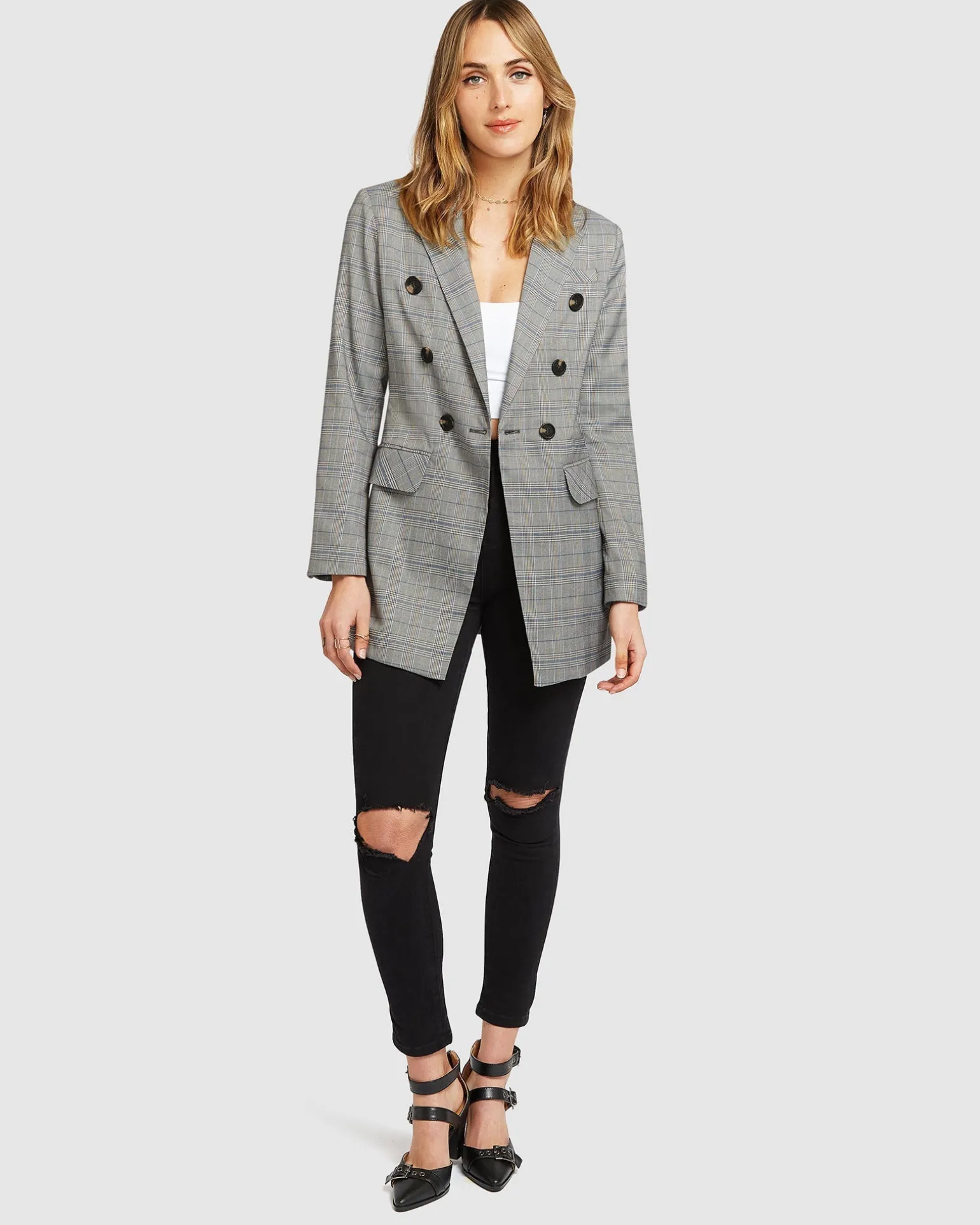 Belle & Bloom Blazers | Suits & Blazers>Too Cool For Work Plaid Blazer -