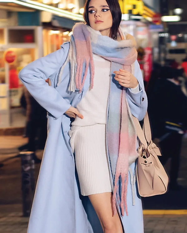 Belle & Bloom Scarves>Vail Checkered Scarf -