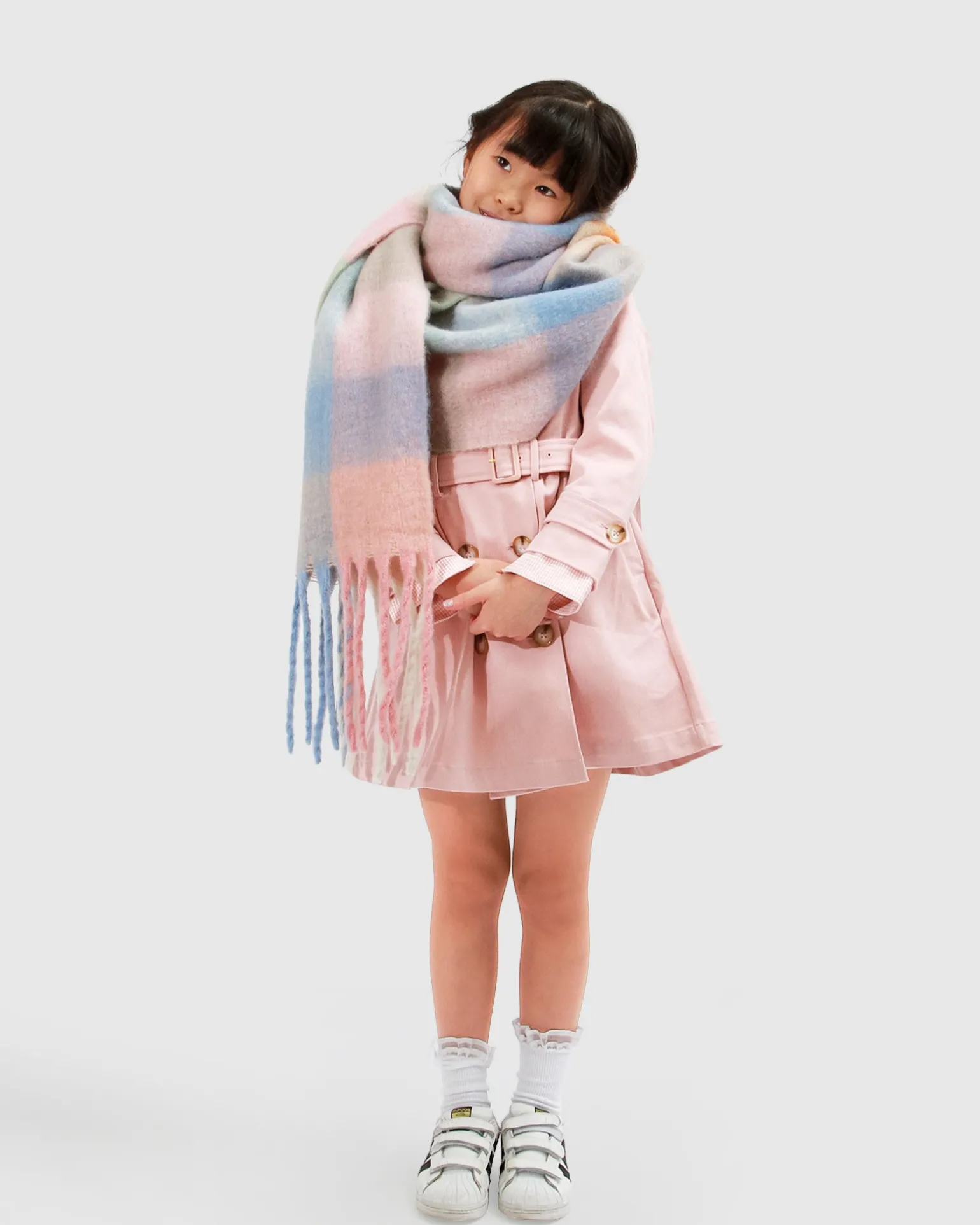 Belle & Bloom Scarves>Vail Checkered Scarf -