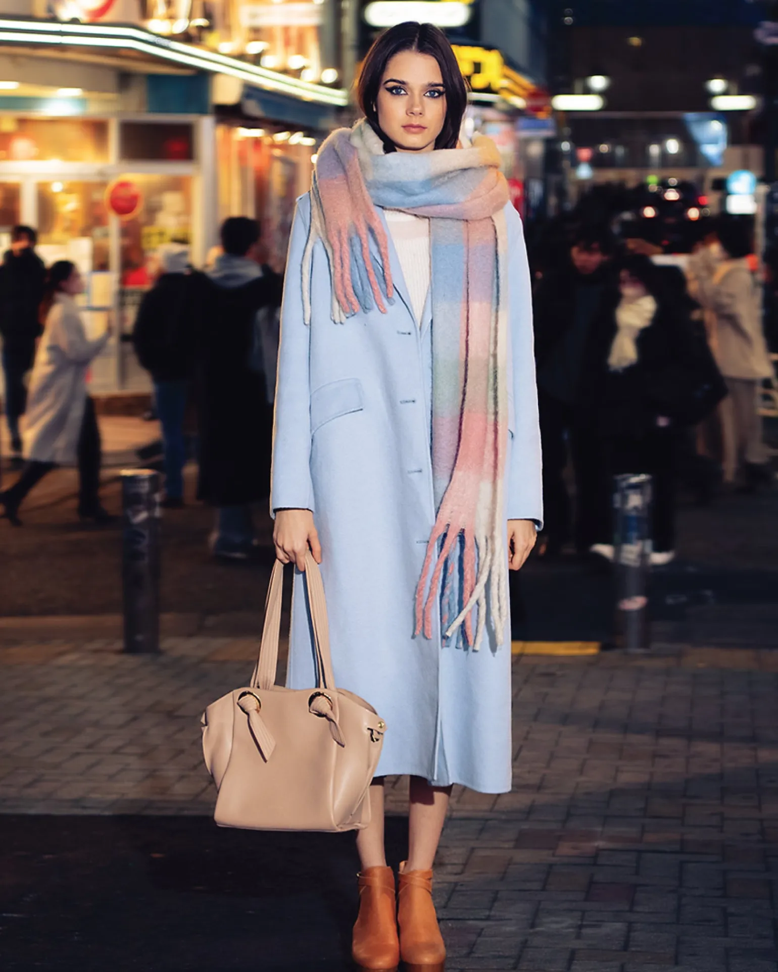 Belle & Bloom Scarves>Vail Checkered Scarf -