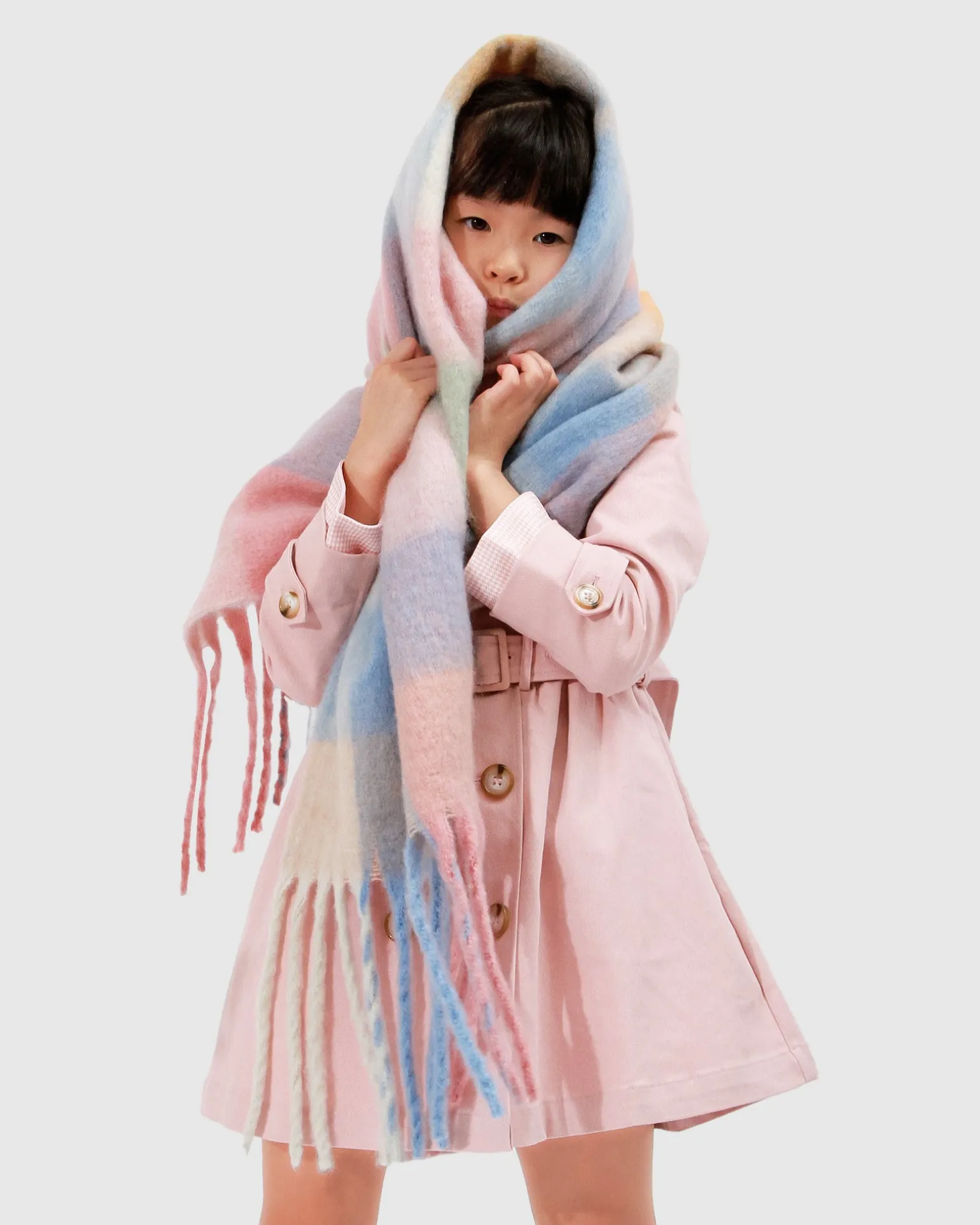 Belle & Bloom Scarves>Vail Checkered Scarf -