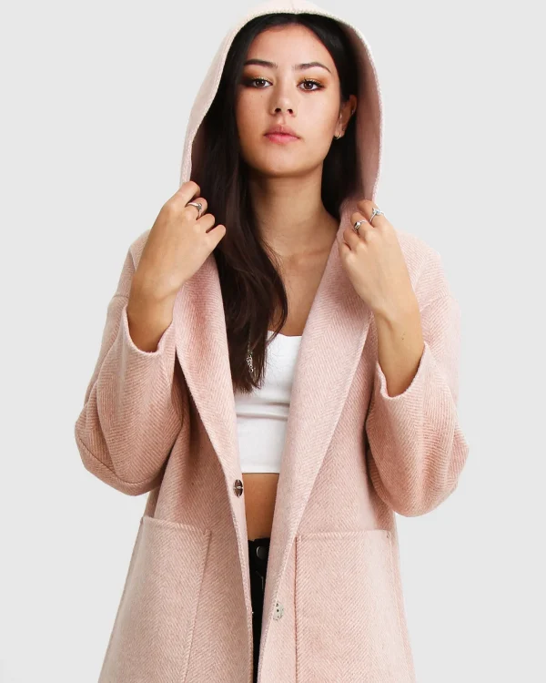 Belle & Bloom Wool Coats | Wool Coats>Walk This Way Wool Blend Oversized Coat - Blush Pink