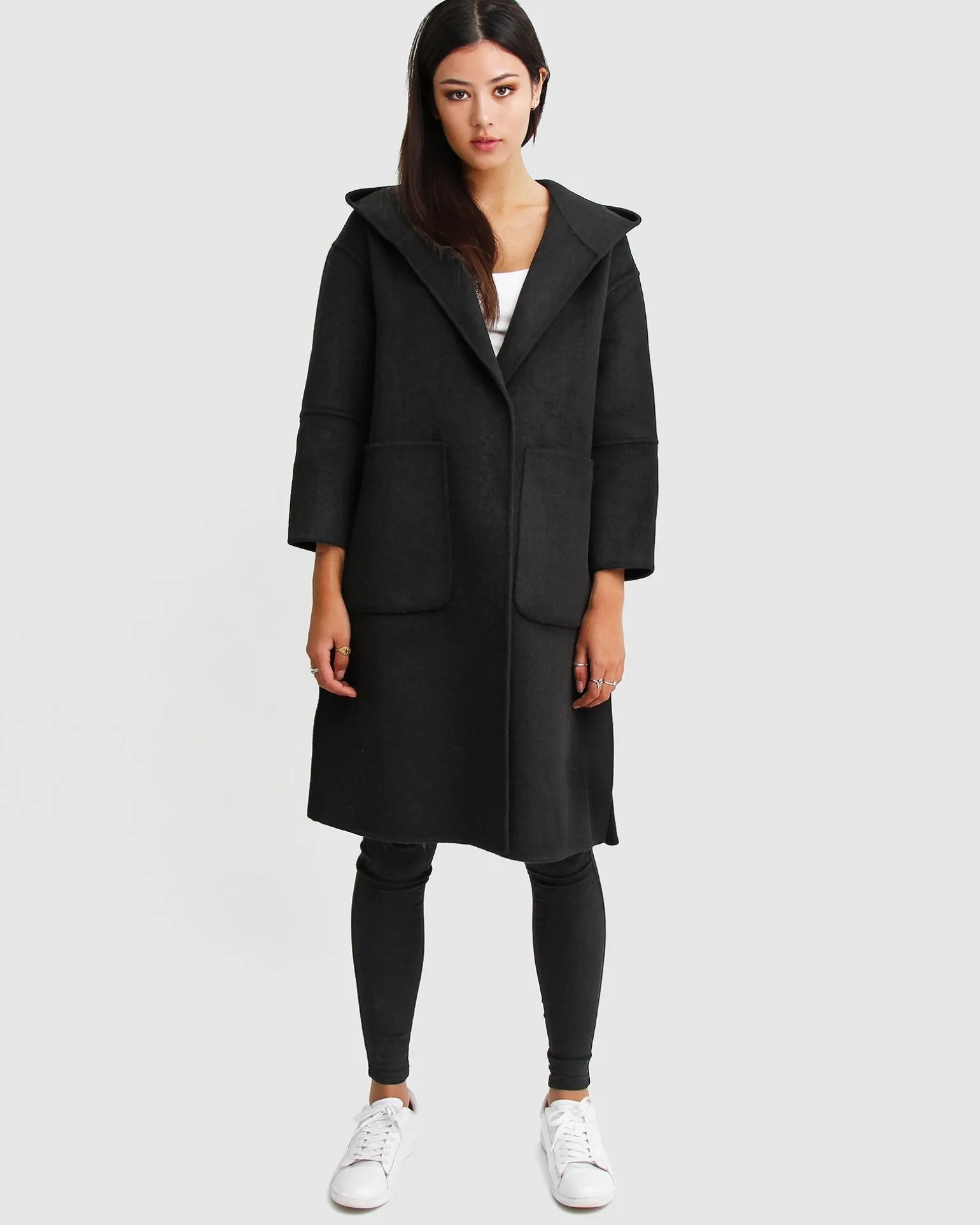 Belle & Bloom Wool Coats | Wool Coats>Walk This Way Wool Blend Oversized Coat -