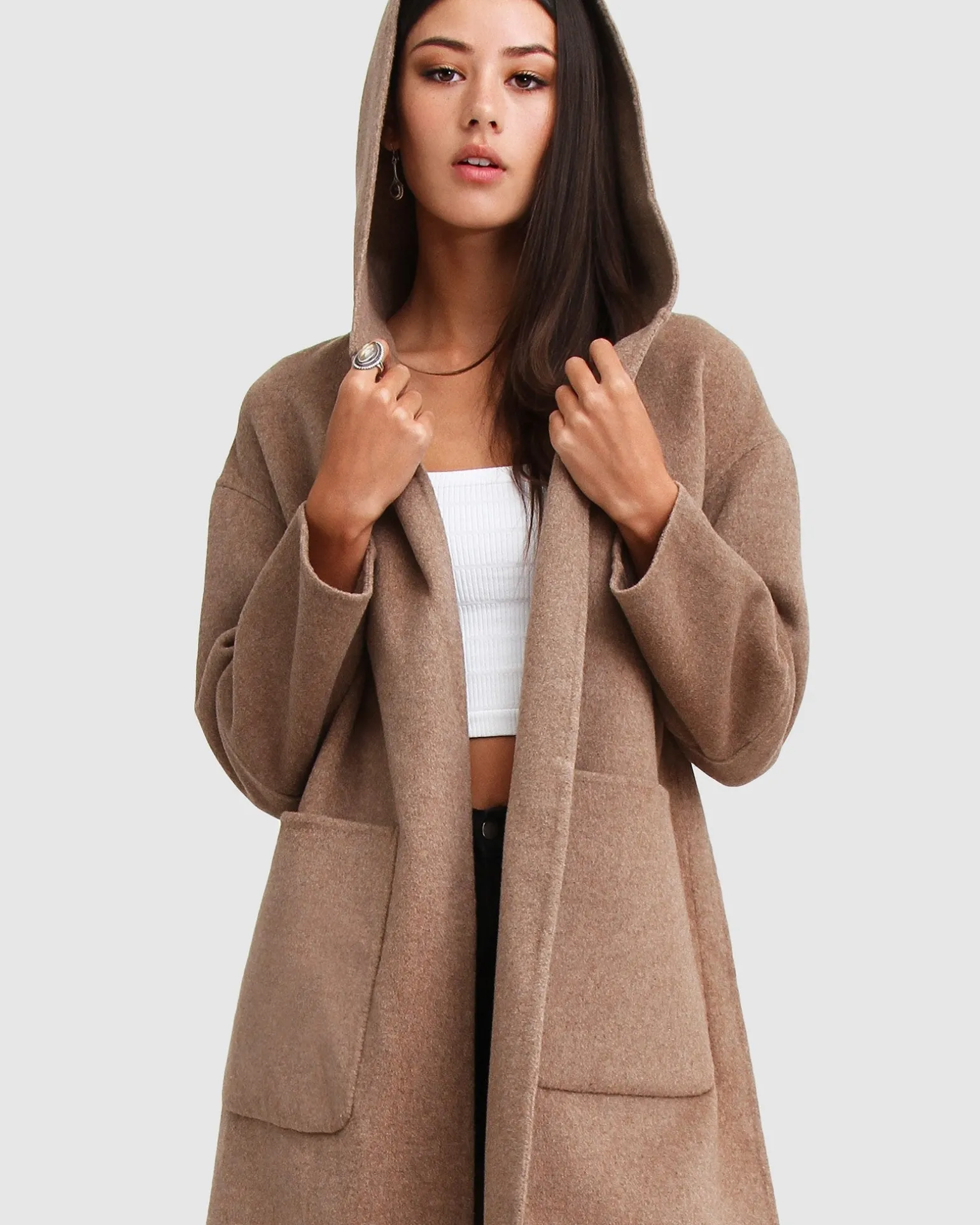 Belle & Bloom Wool Coats | Wool Coats>Walk This Way Wool Blend Oversized C -