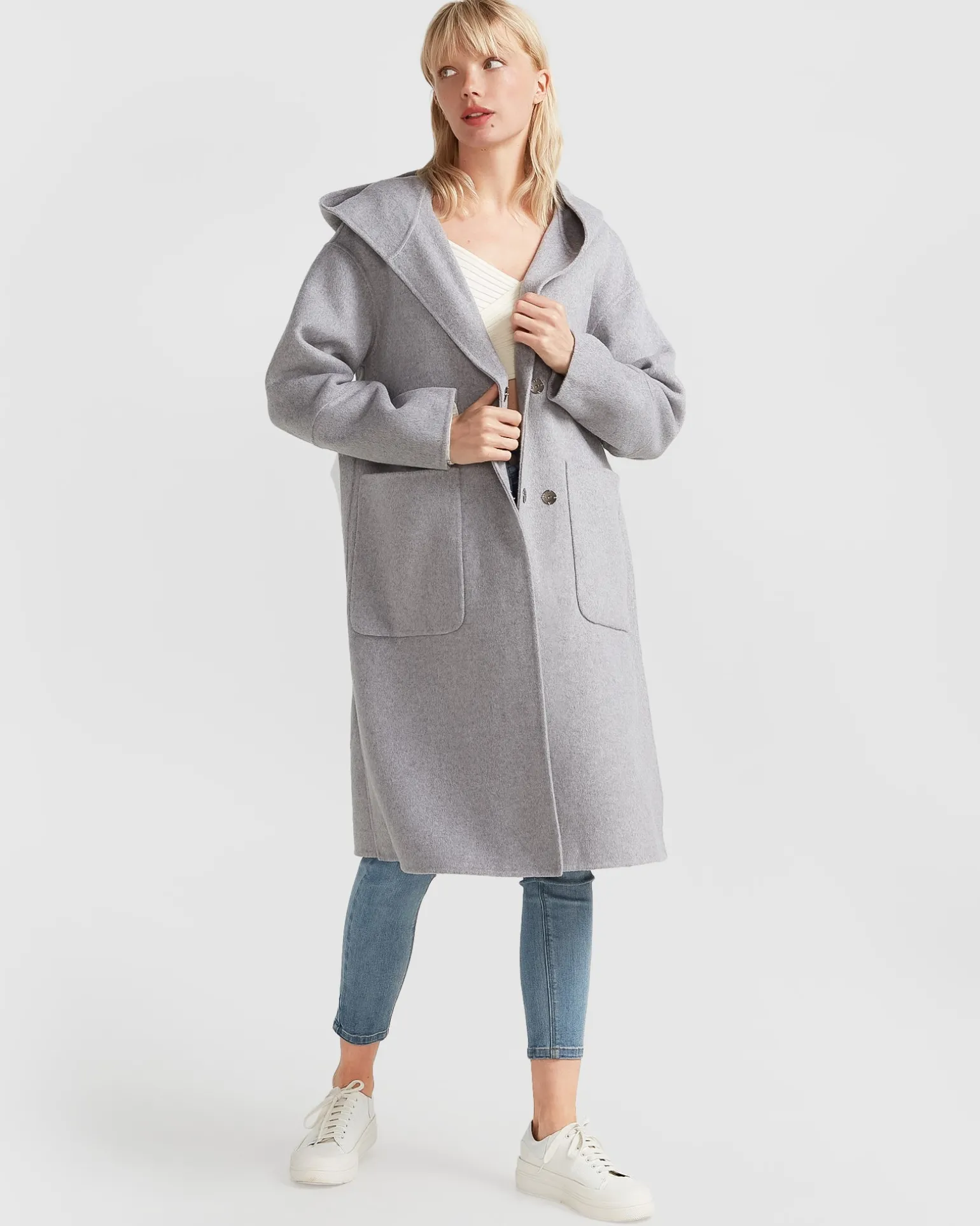 Belle & Bloom Wool Coats | Wool Coats>Walk This Way Wool Blend Oversized Coat -