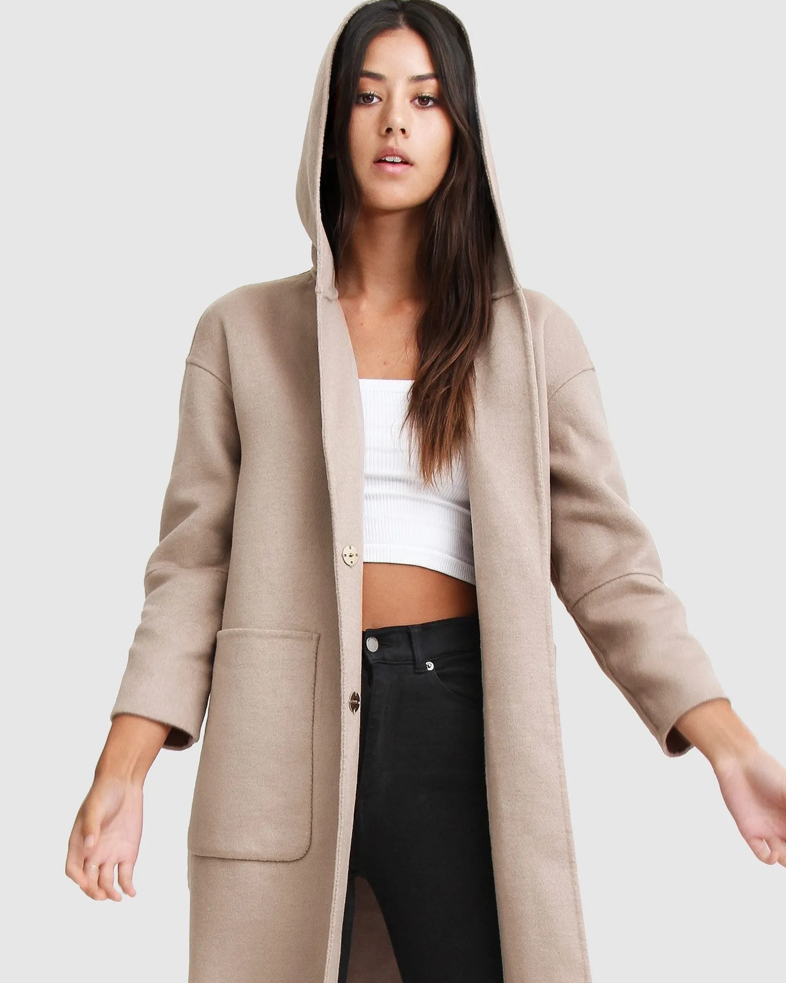Belle & Bloom Wool Coats | Wool Coats>Walk This Way Wool Blend Oversized Coat -