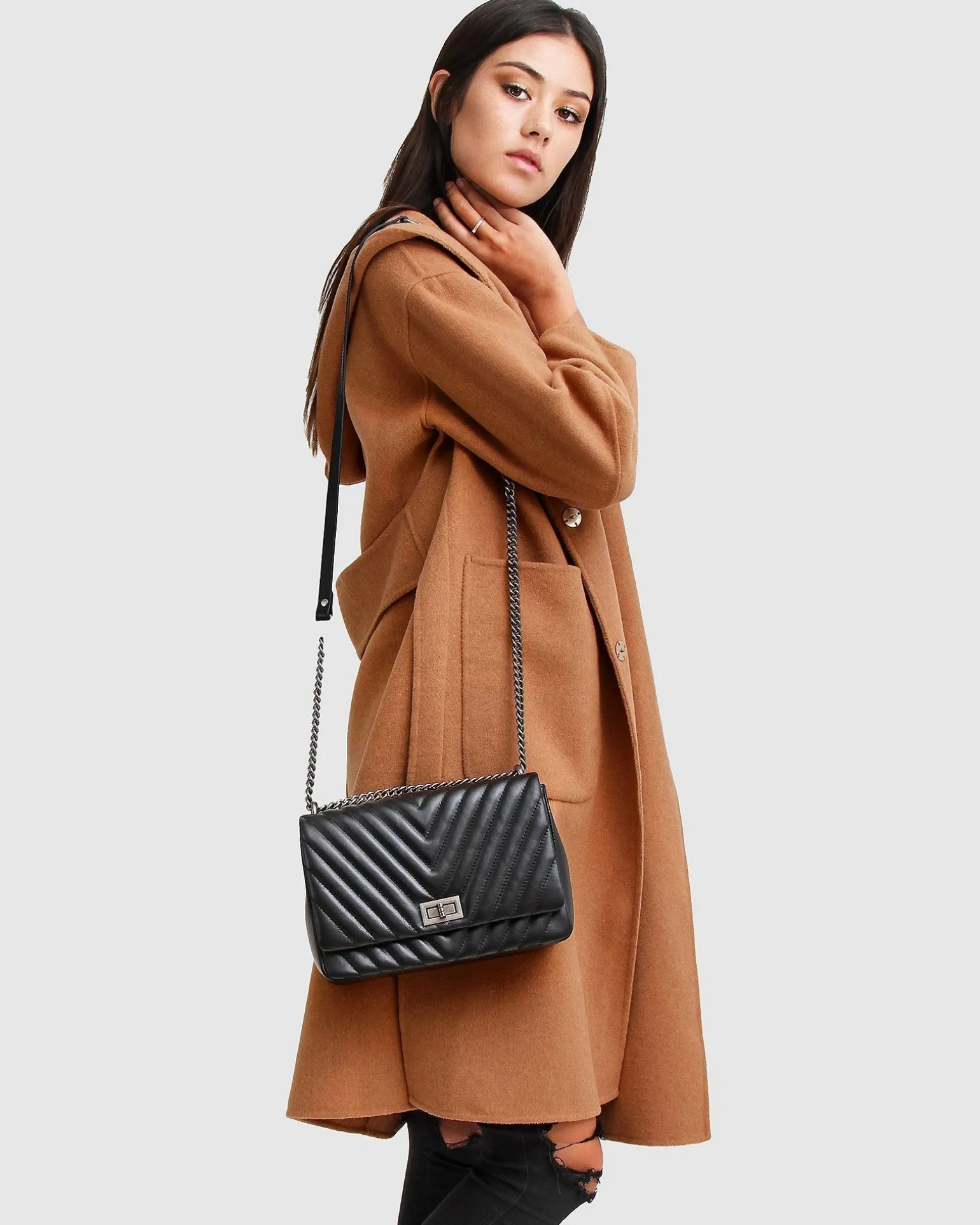 Belle & Bloom Wool Coats | Wool Coats>Walk This Way Wool Blend Oversized Coat -