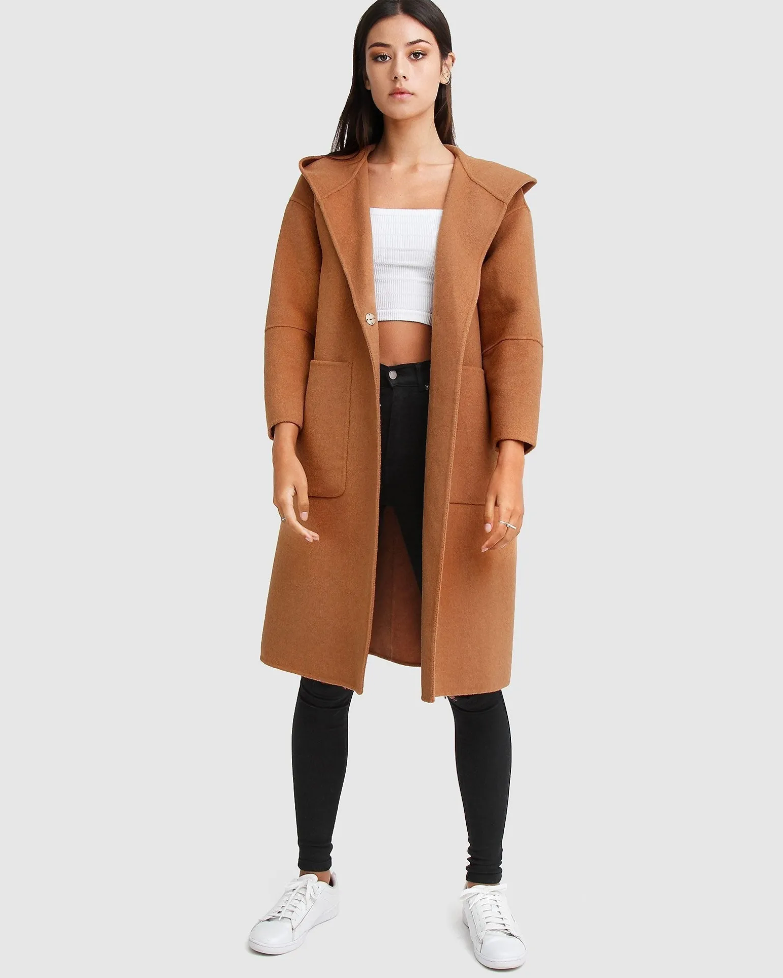 Belle & Bloom Wool Coats | Wool Coats>Walk This Way Wool Blend Oversized Coat -