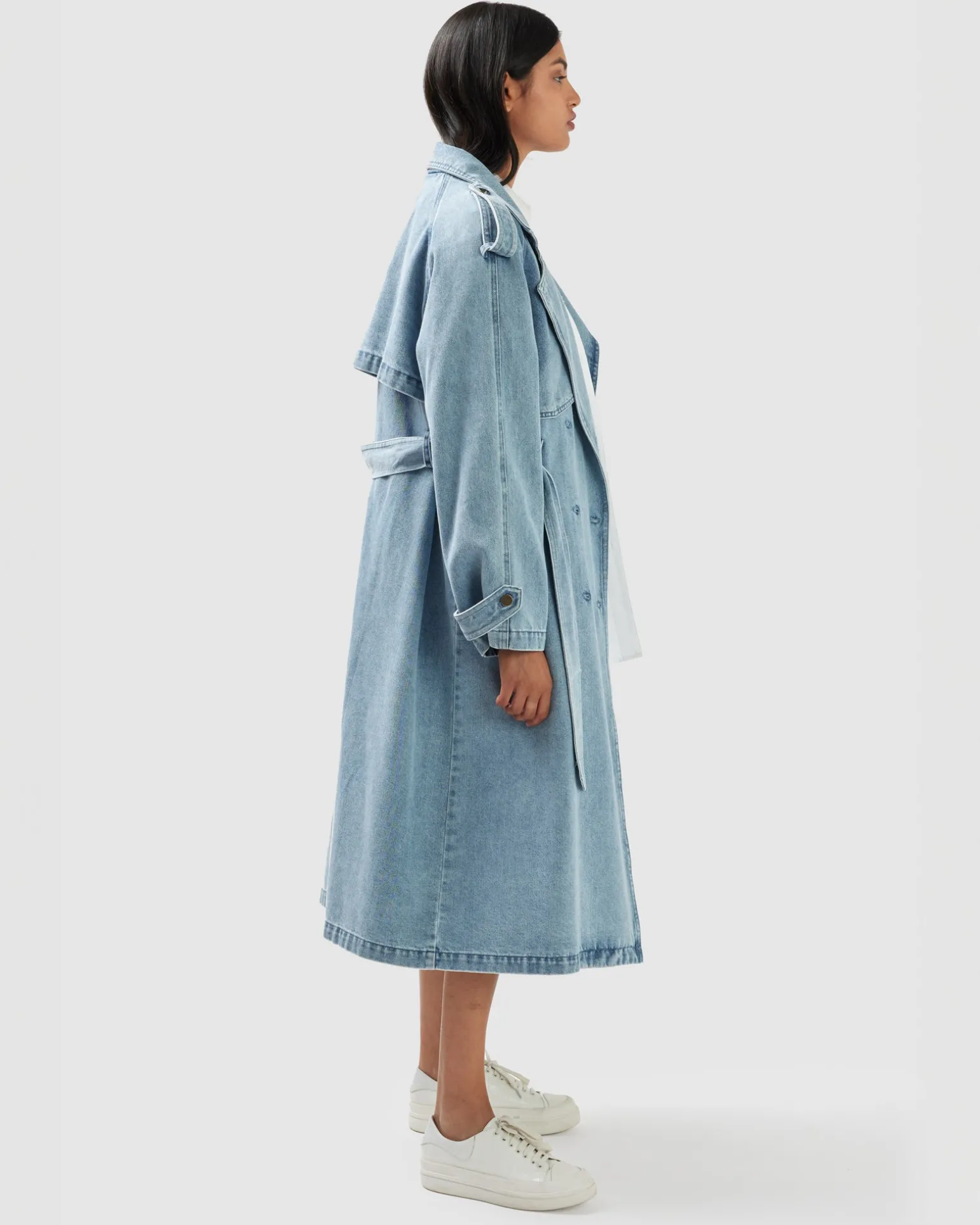 Belle & Bloom Trench Coats | Trench Coats>Wild Skies Denim Trench -